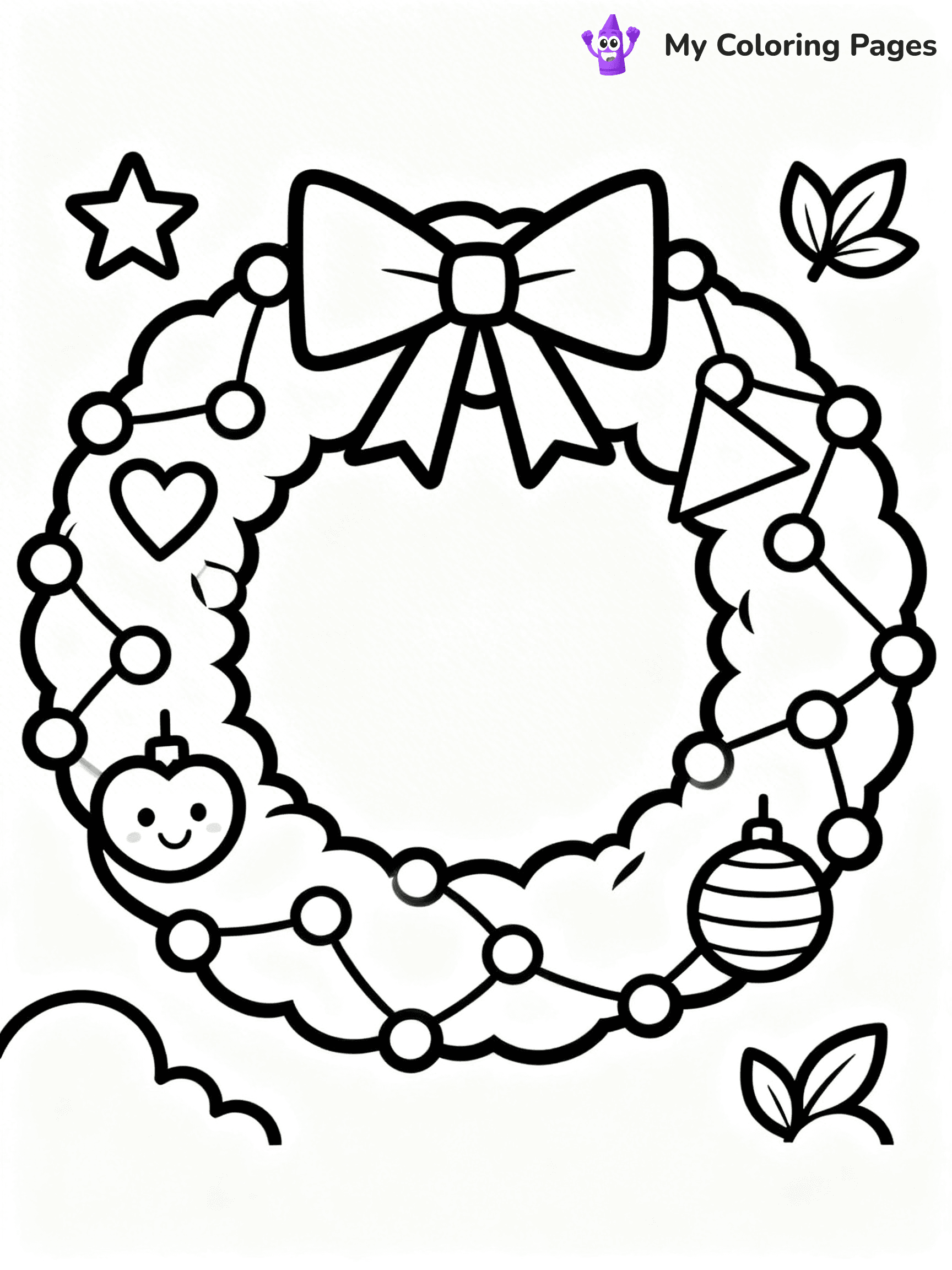Wreath Coloring Pages - 5