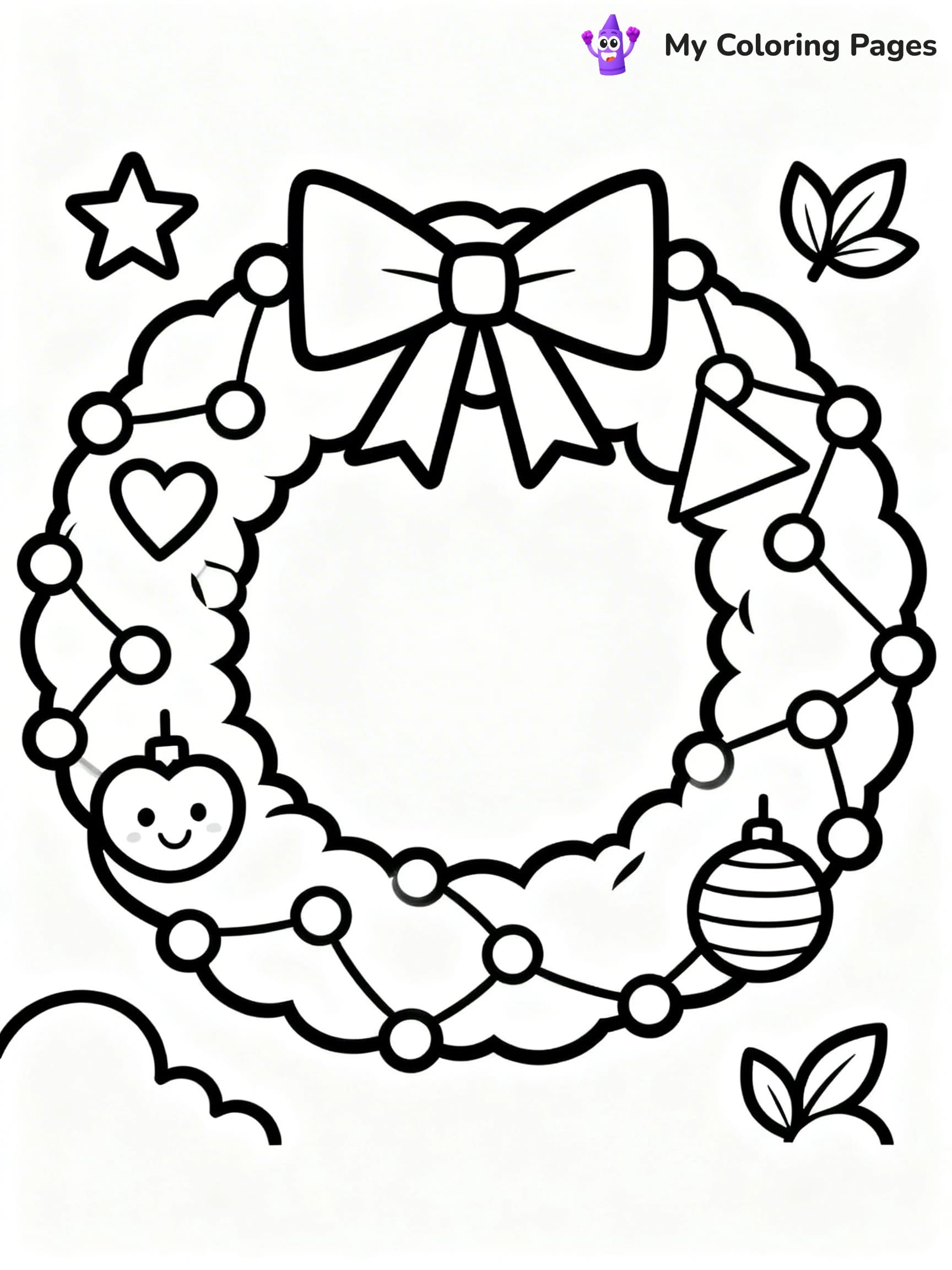 Wreath Coloring Pages - 5
