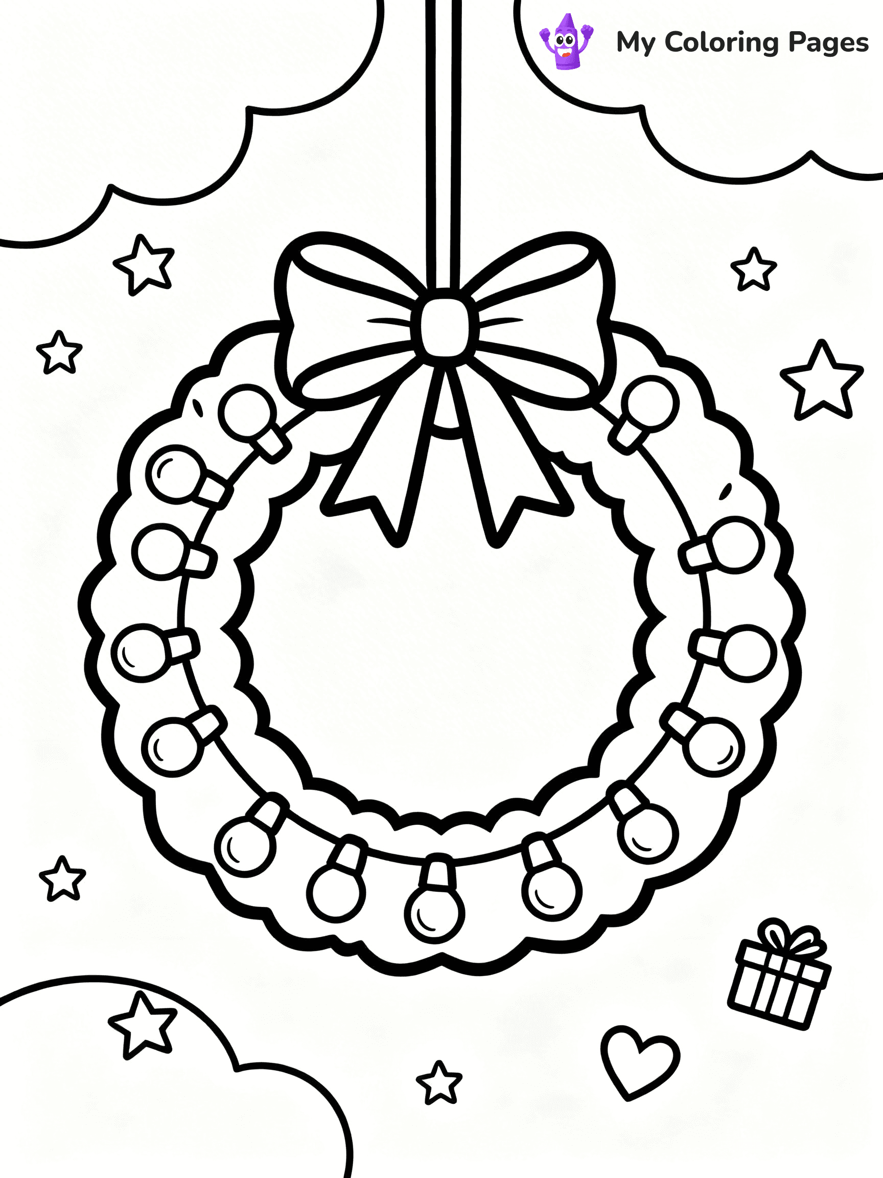 Wreath Coloring Pages - 4