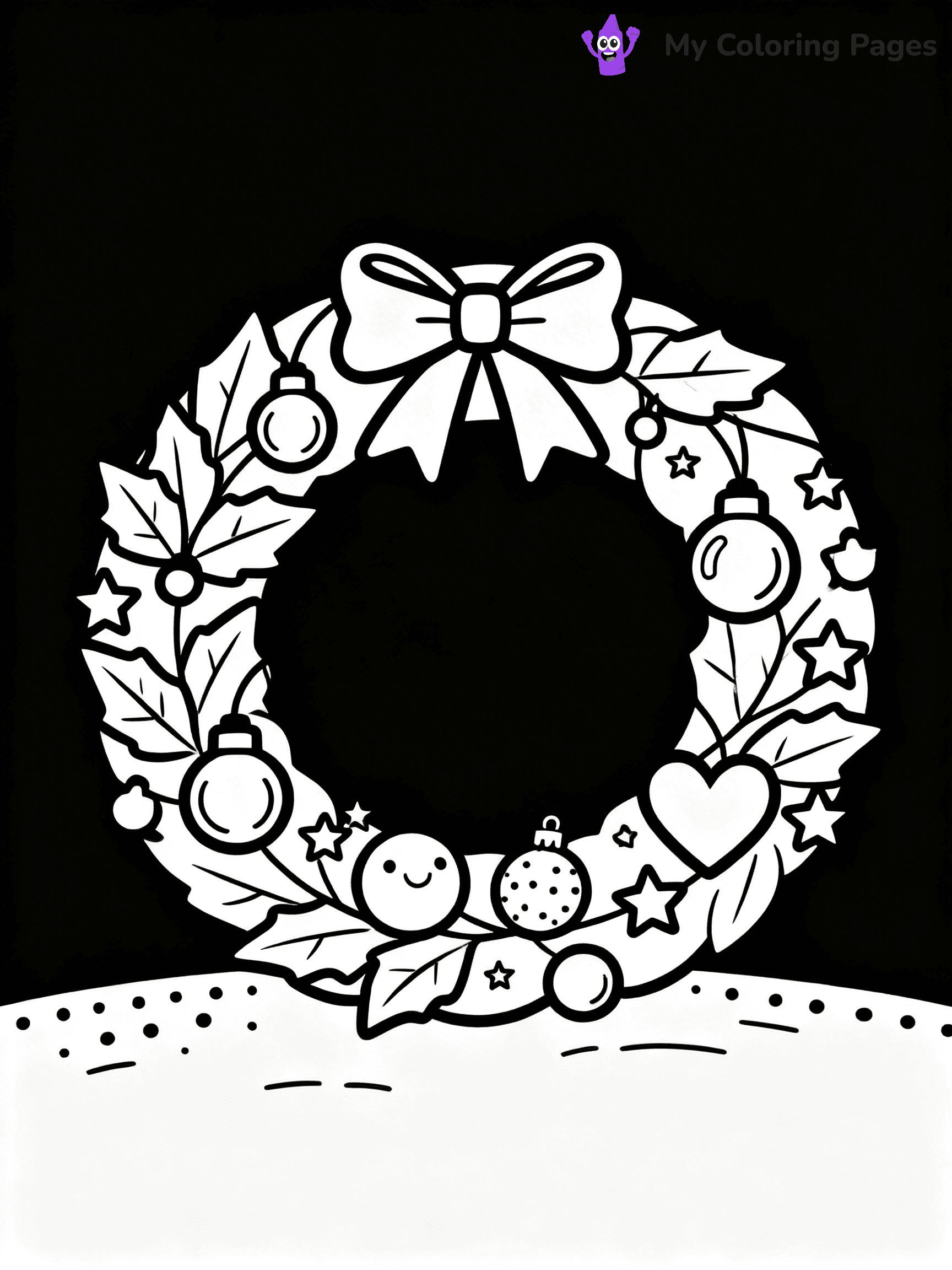 Wreath Coloring Pages - 3