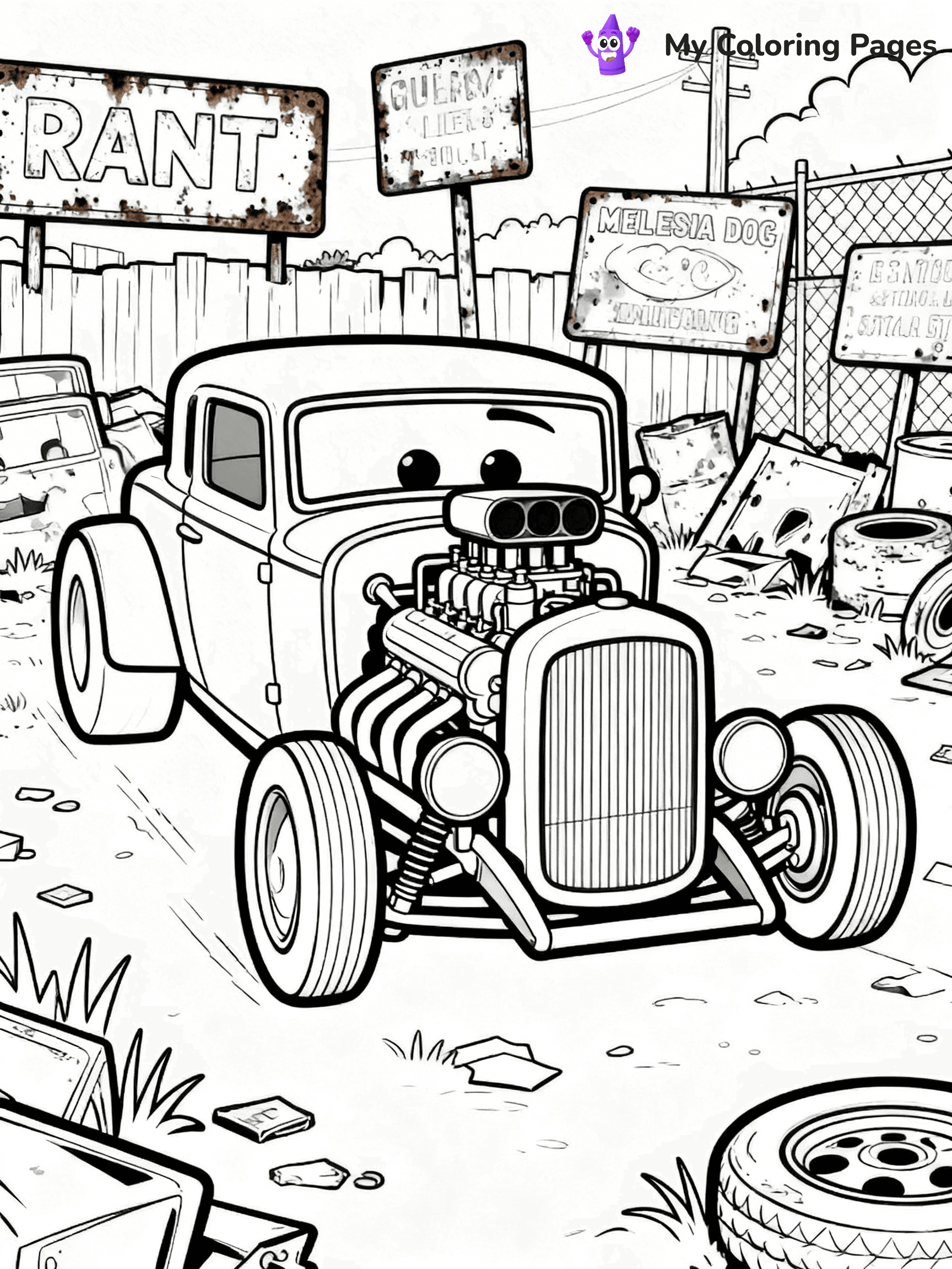 Hot Rod Coloring Pages - 17