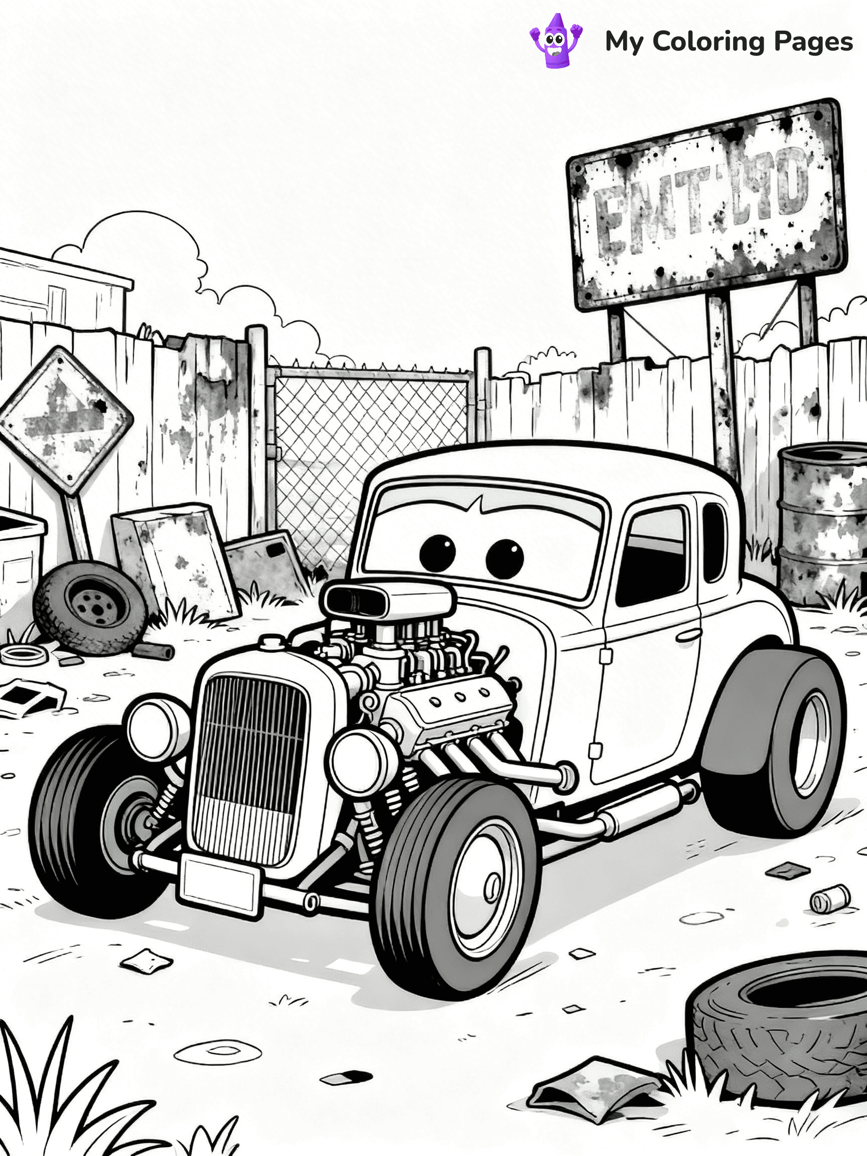 Hot Rod Coloring Pages - 16