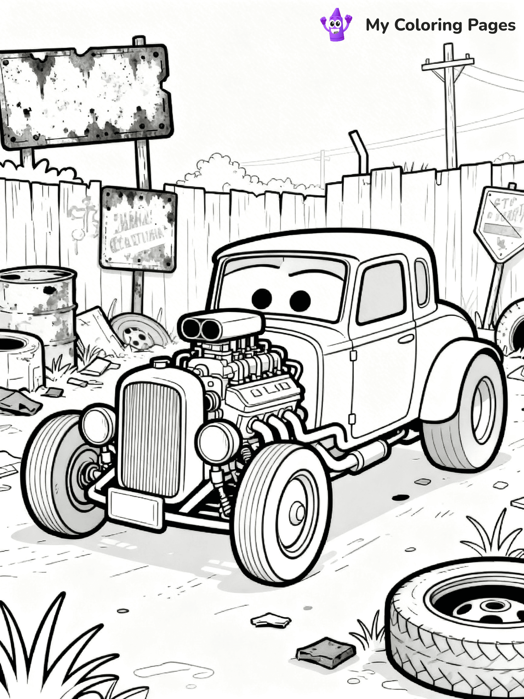 Hot Rod Coloring Pages - 15