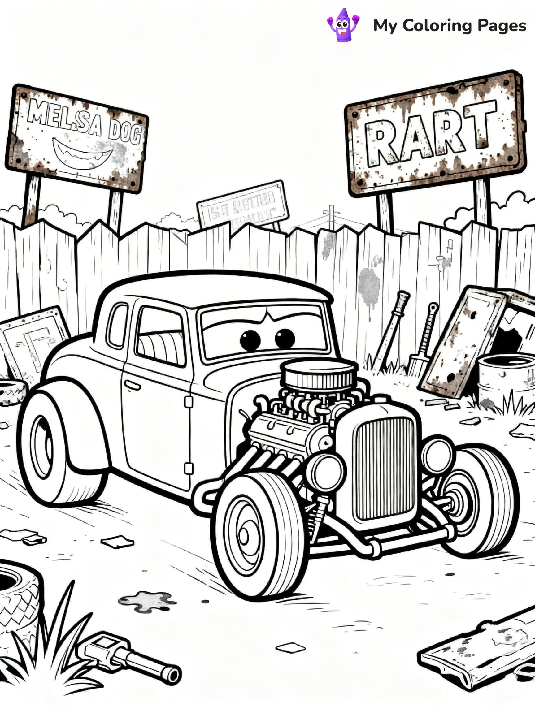 Hot Rod Coloring Pages - 13