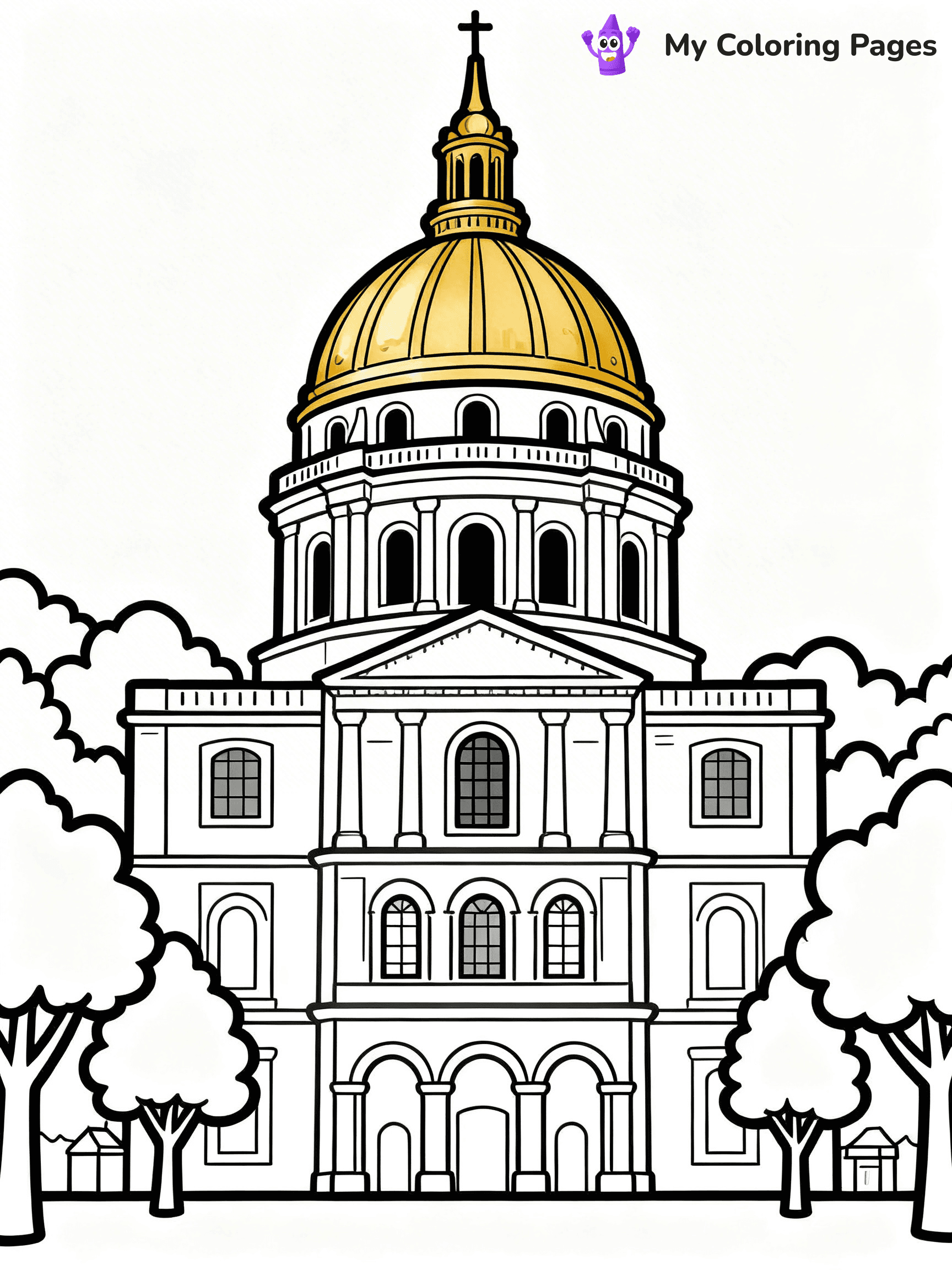 Notre Dame Coloring Pages - 24