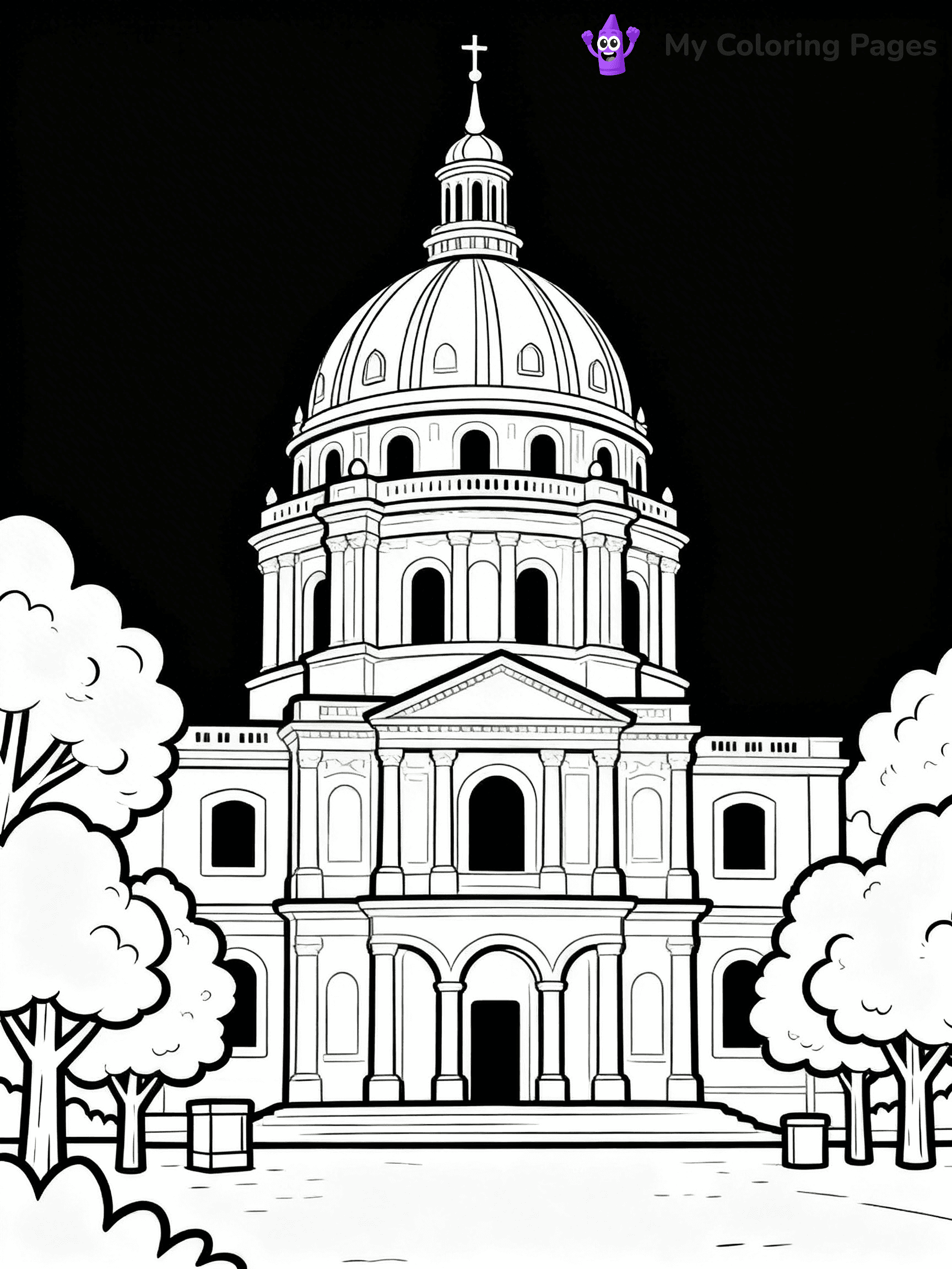 Notre Dame Coloring Pages - 23