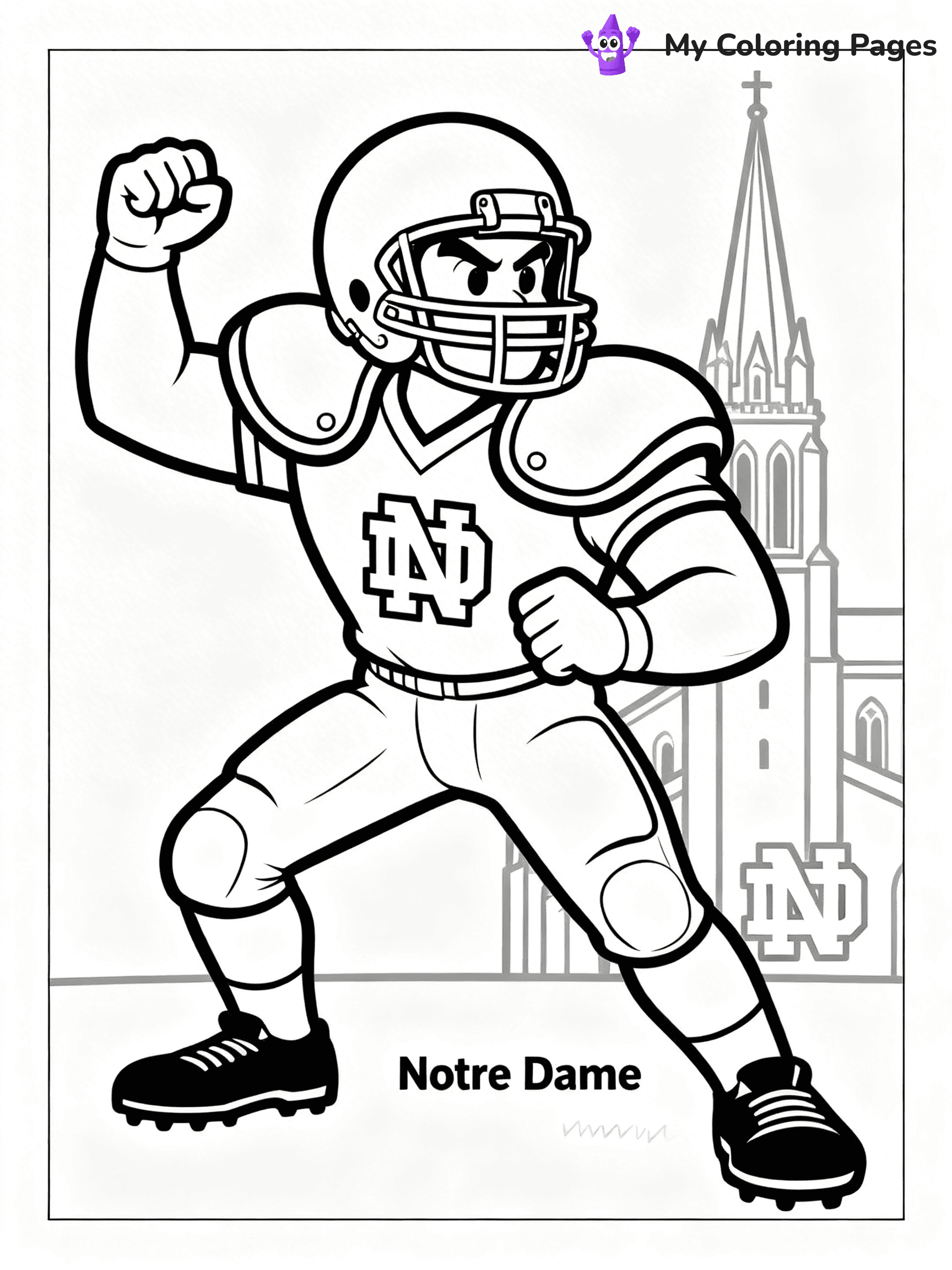 Notre Dame Coloring Pages - 19