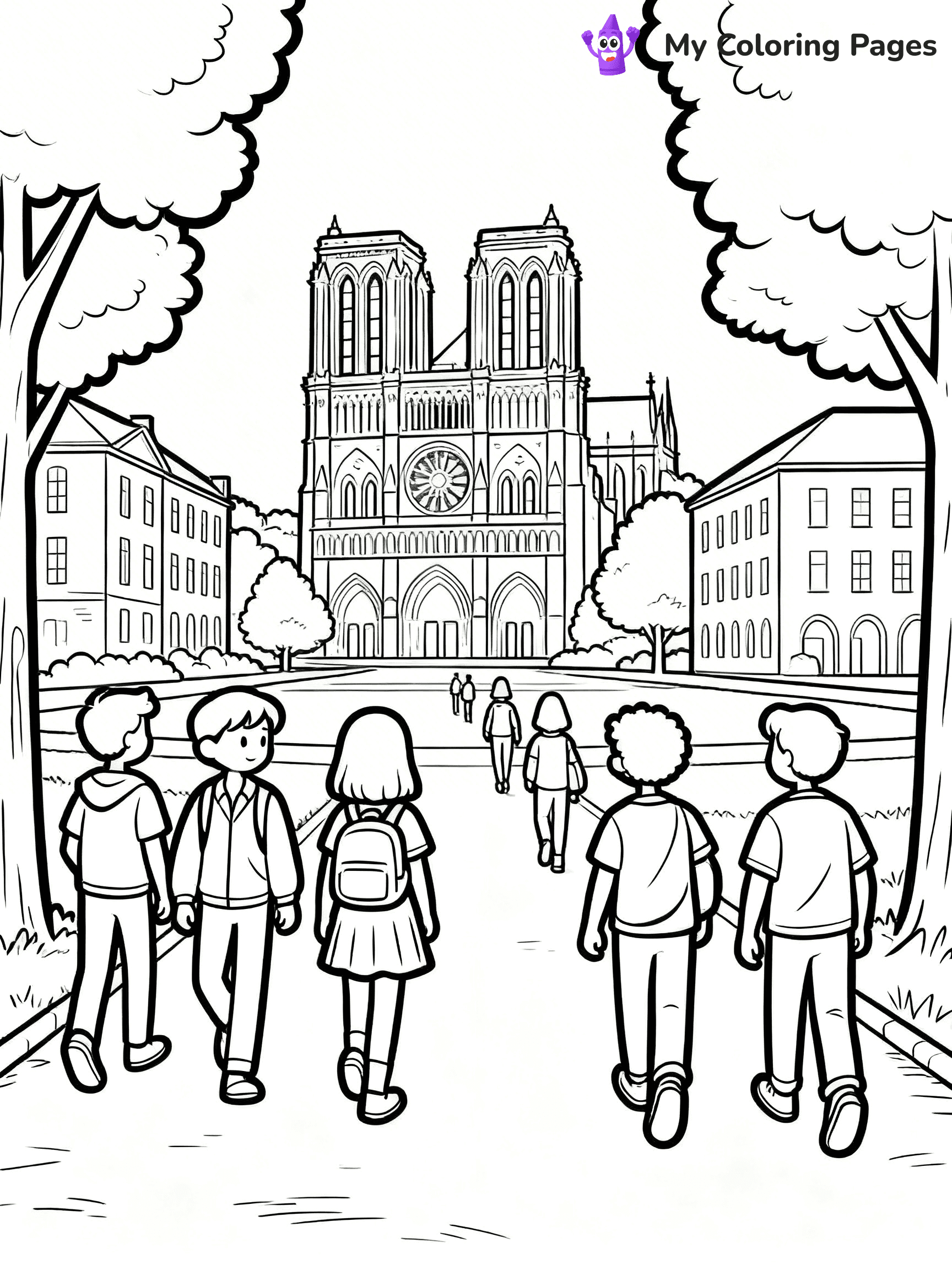 Notre Dame Coloring Pages - 6