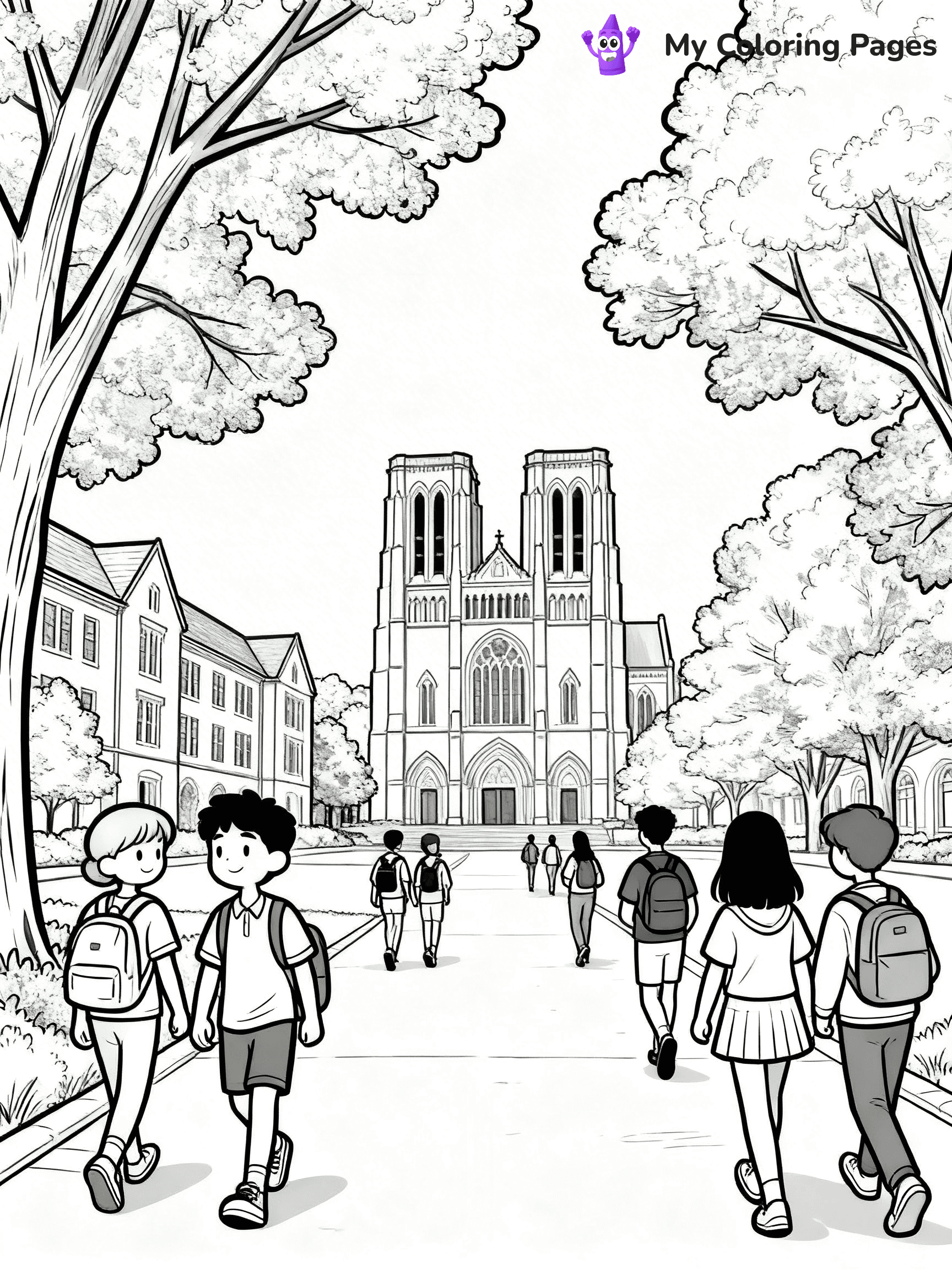 Notre Dame Coloring Pages - 3