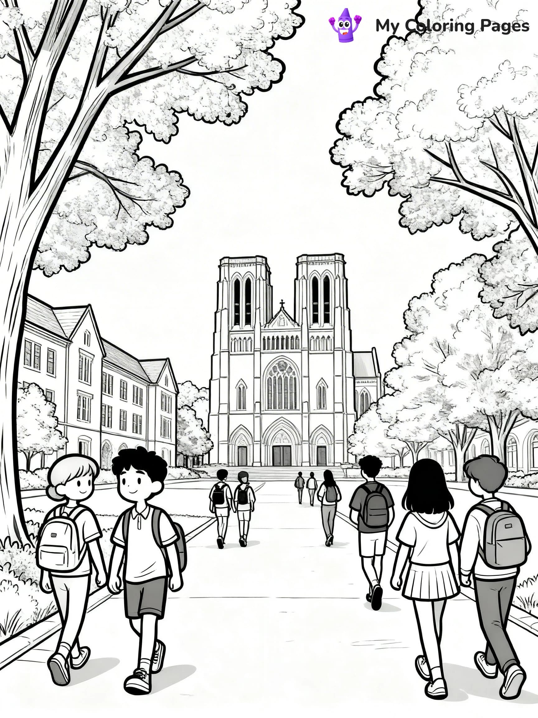 Notre Dame Coloring Pages - 3