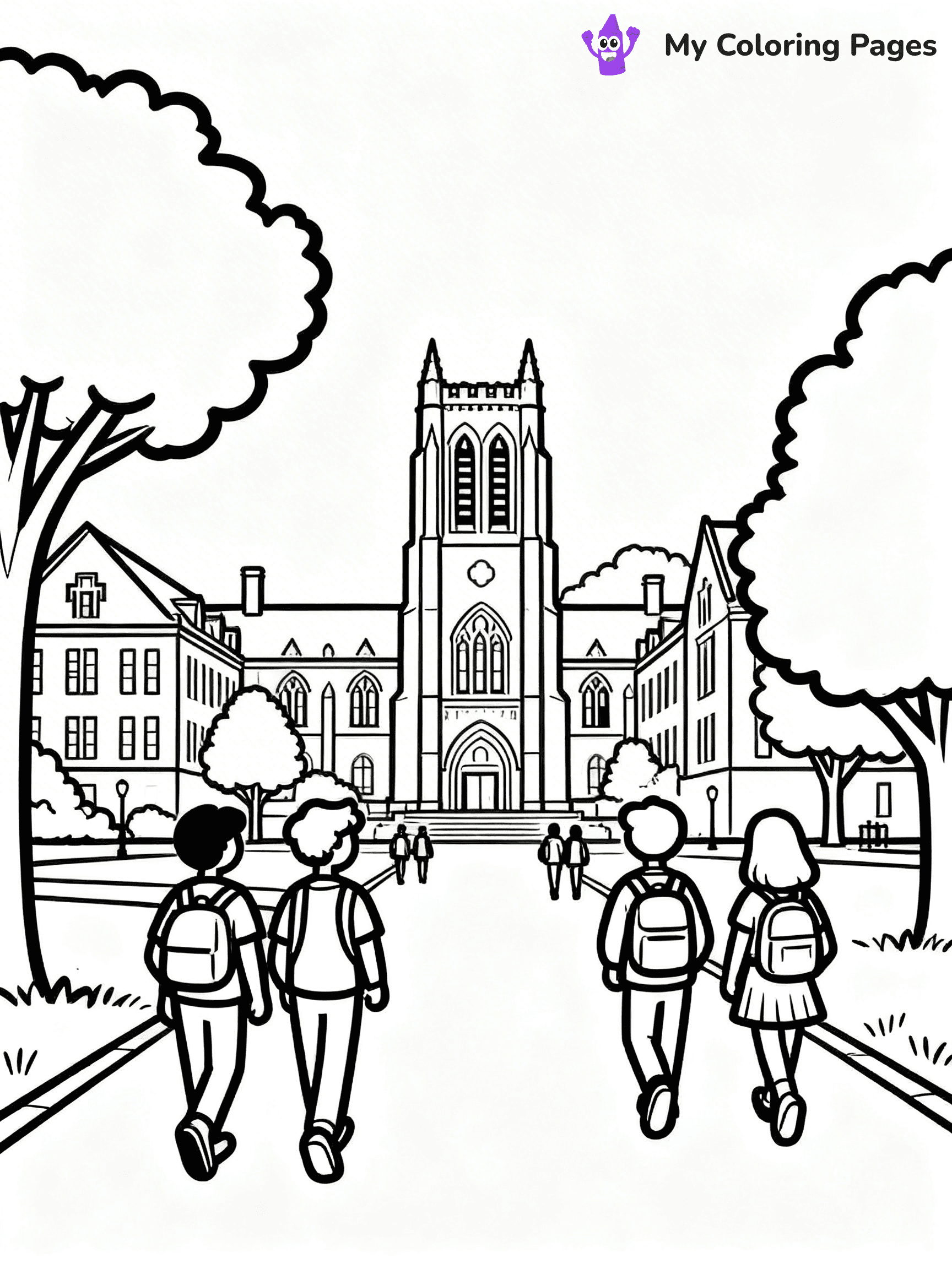 Notre Dame Coloring Pages - 1