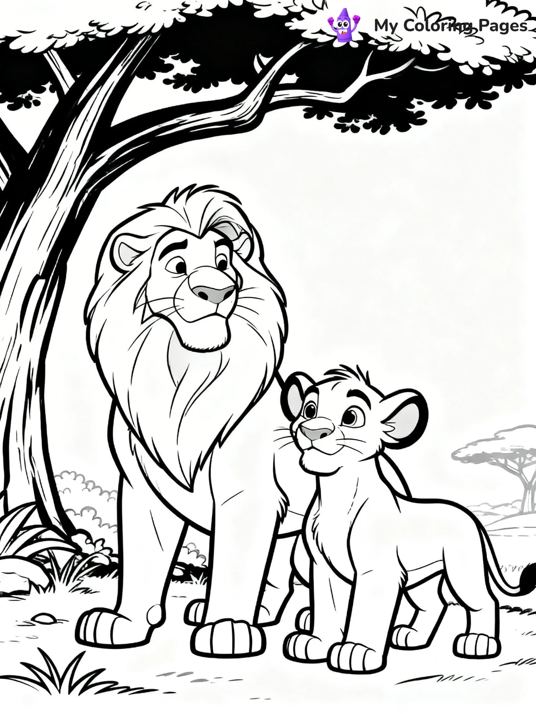 Mufasa Coloring Pages - 1