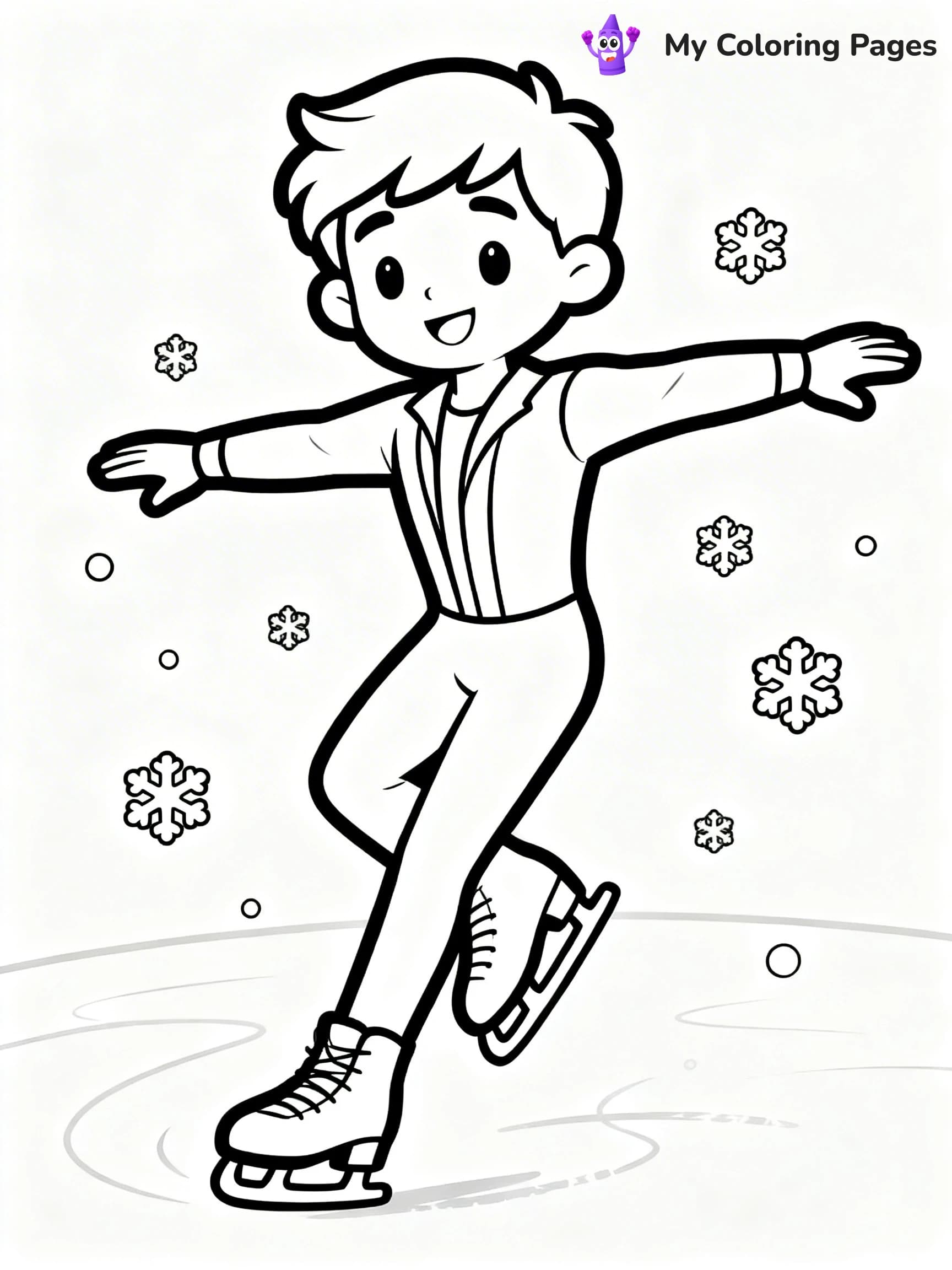 Figure Skating Coloring Pages - 19