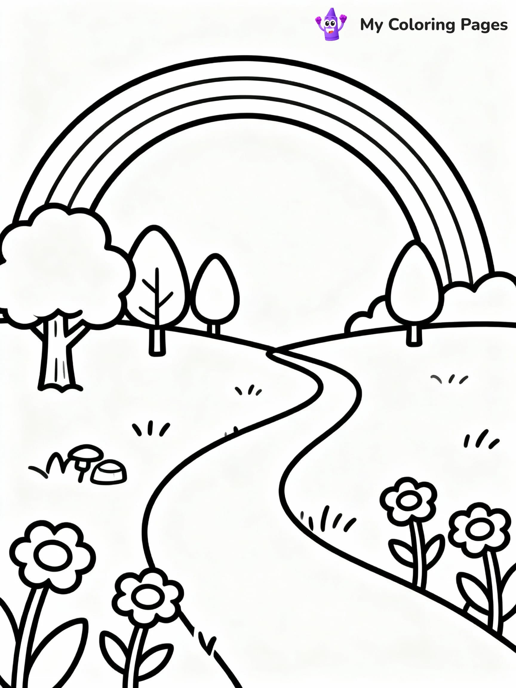 Rainbow Coloring Pages - 12