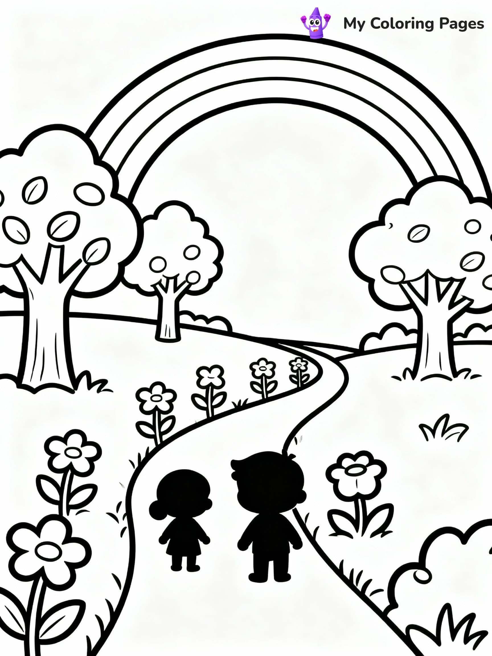 Rainbow Coloring Pages - 11