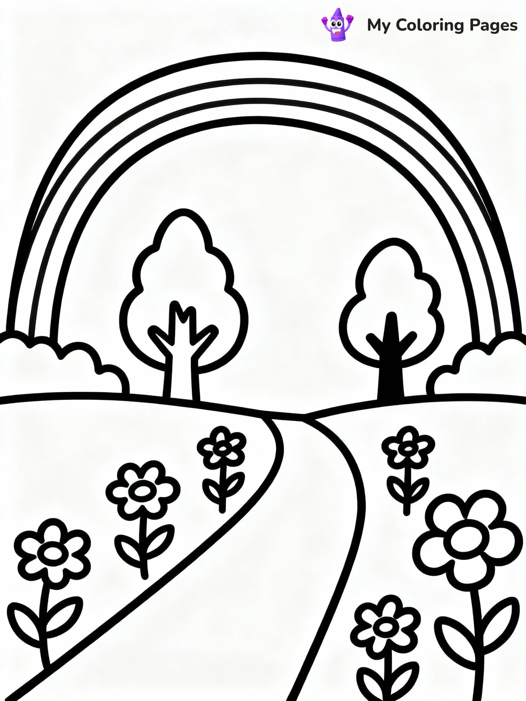 Rainbow Coloring Pages - 6