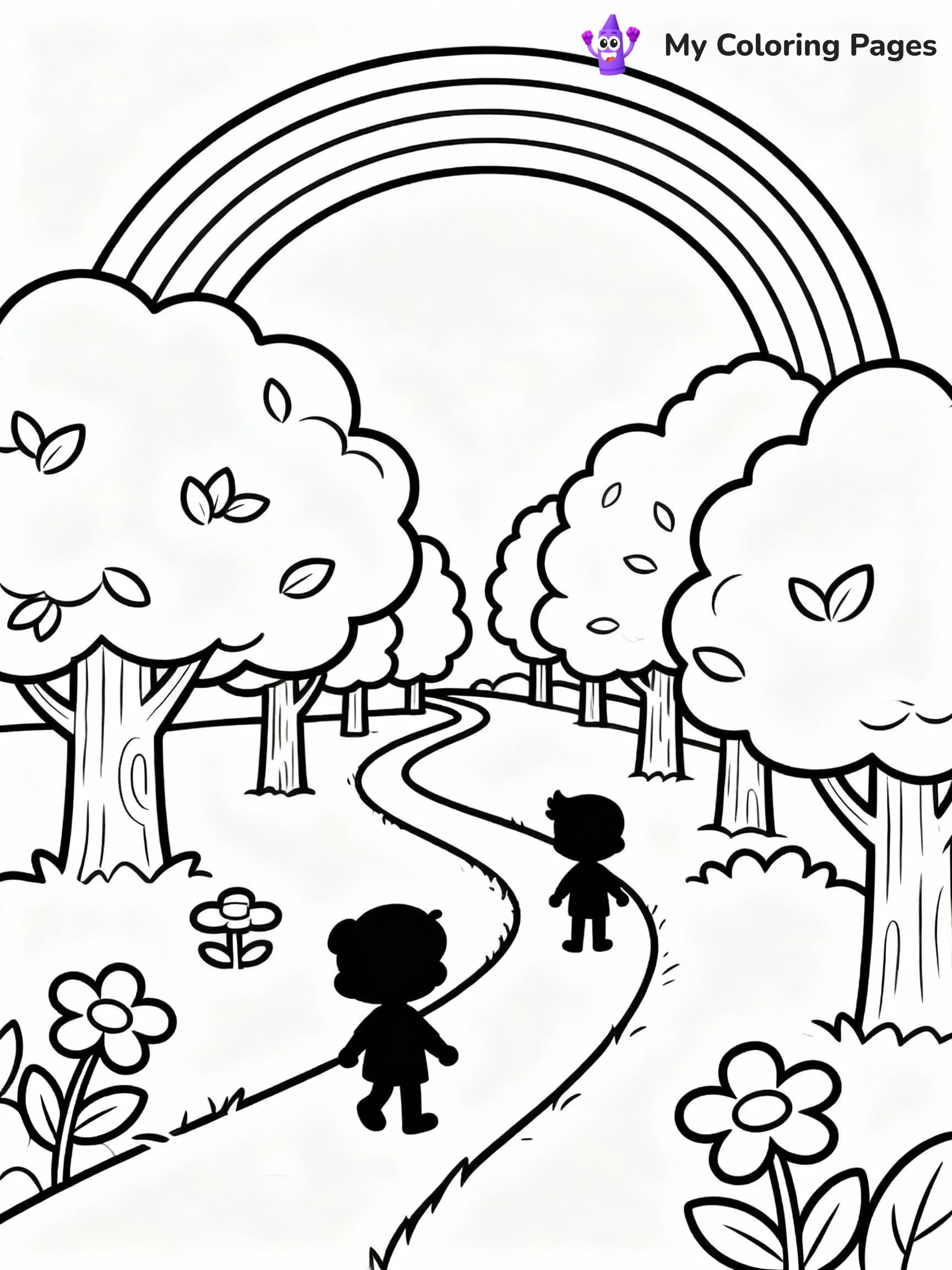 Rainbow Coloring Pages - 5