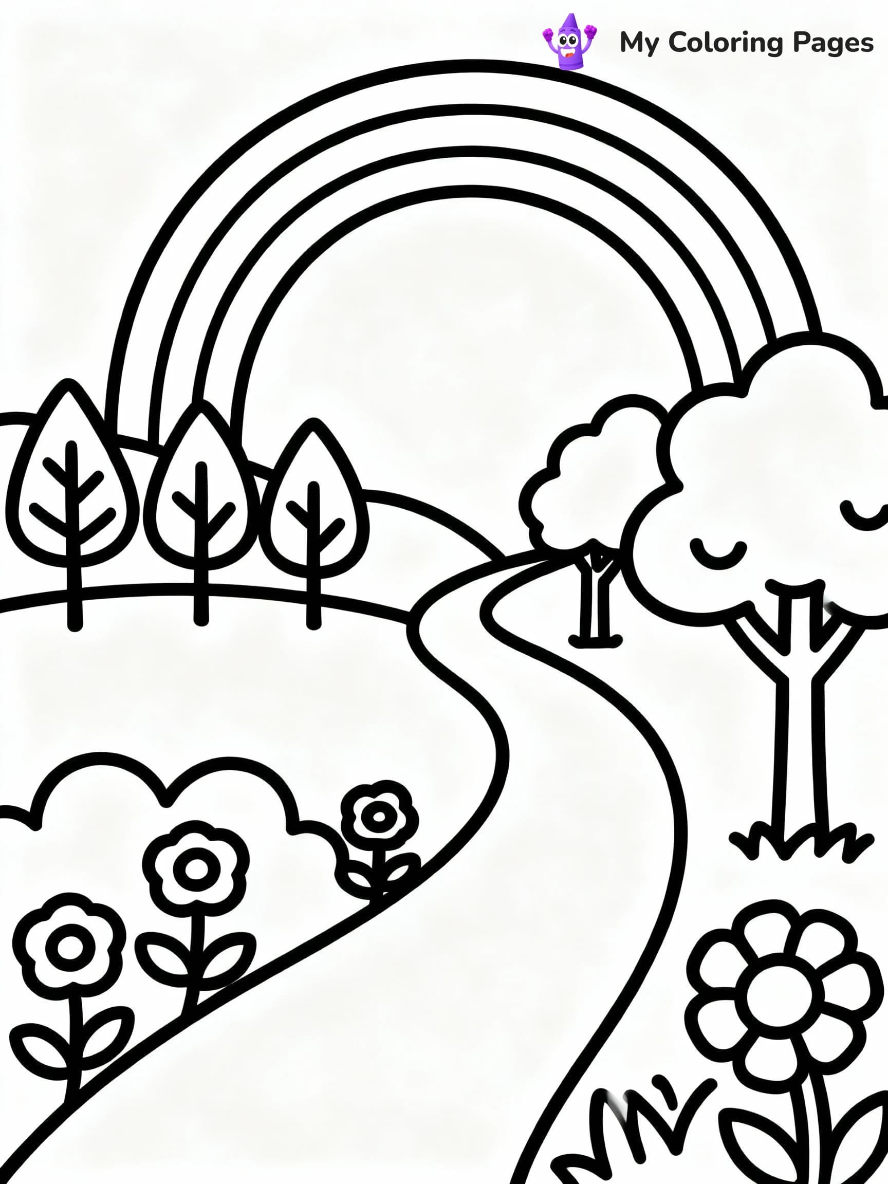 Rainbow Coloring Pages - 4