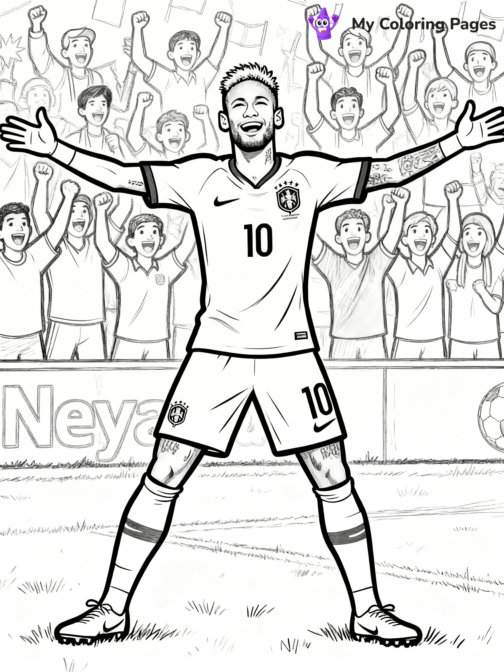 Neymar Coloring Pages - 19