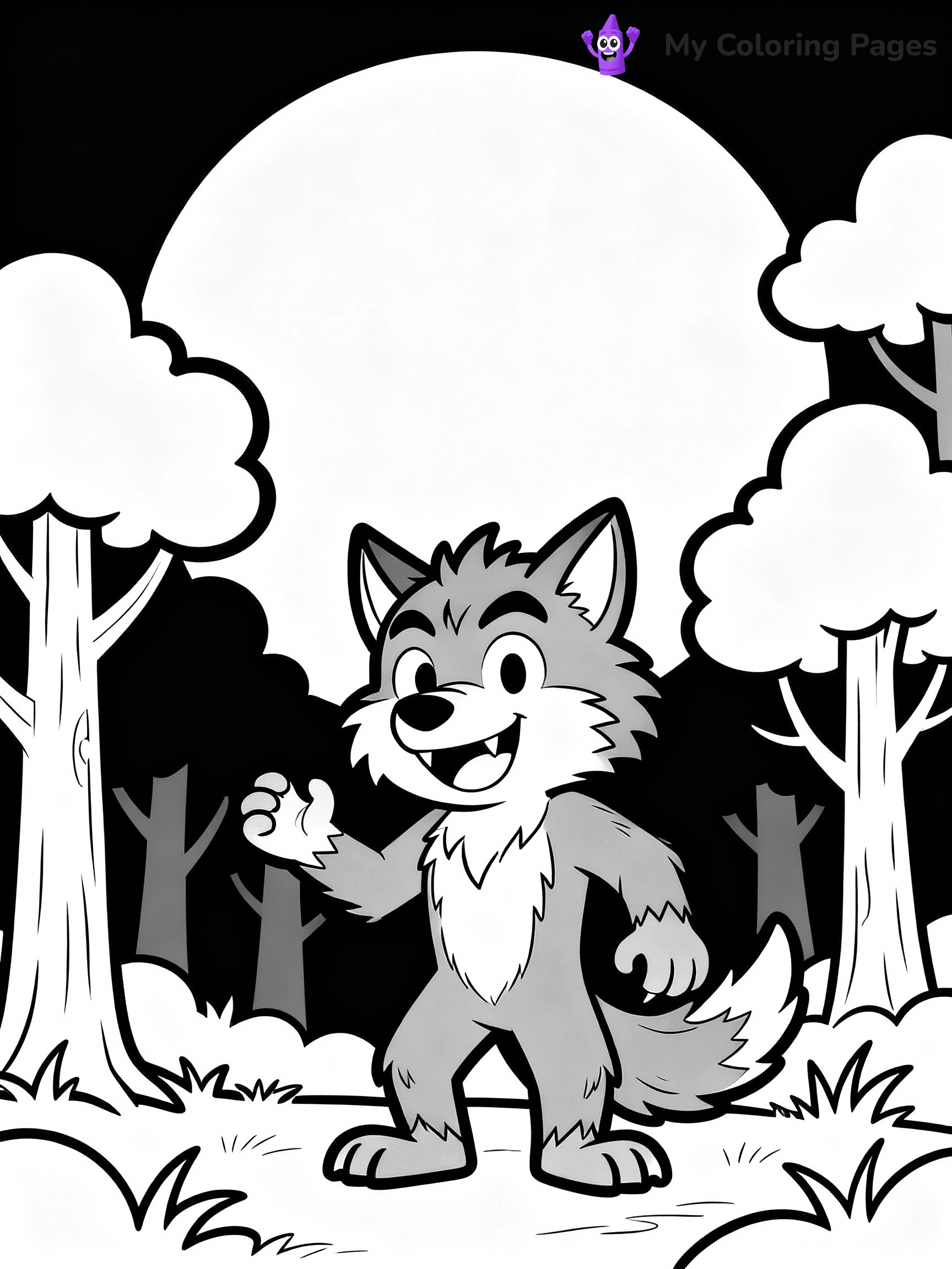 Werewolf Coloring Pages - 19