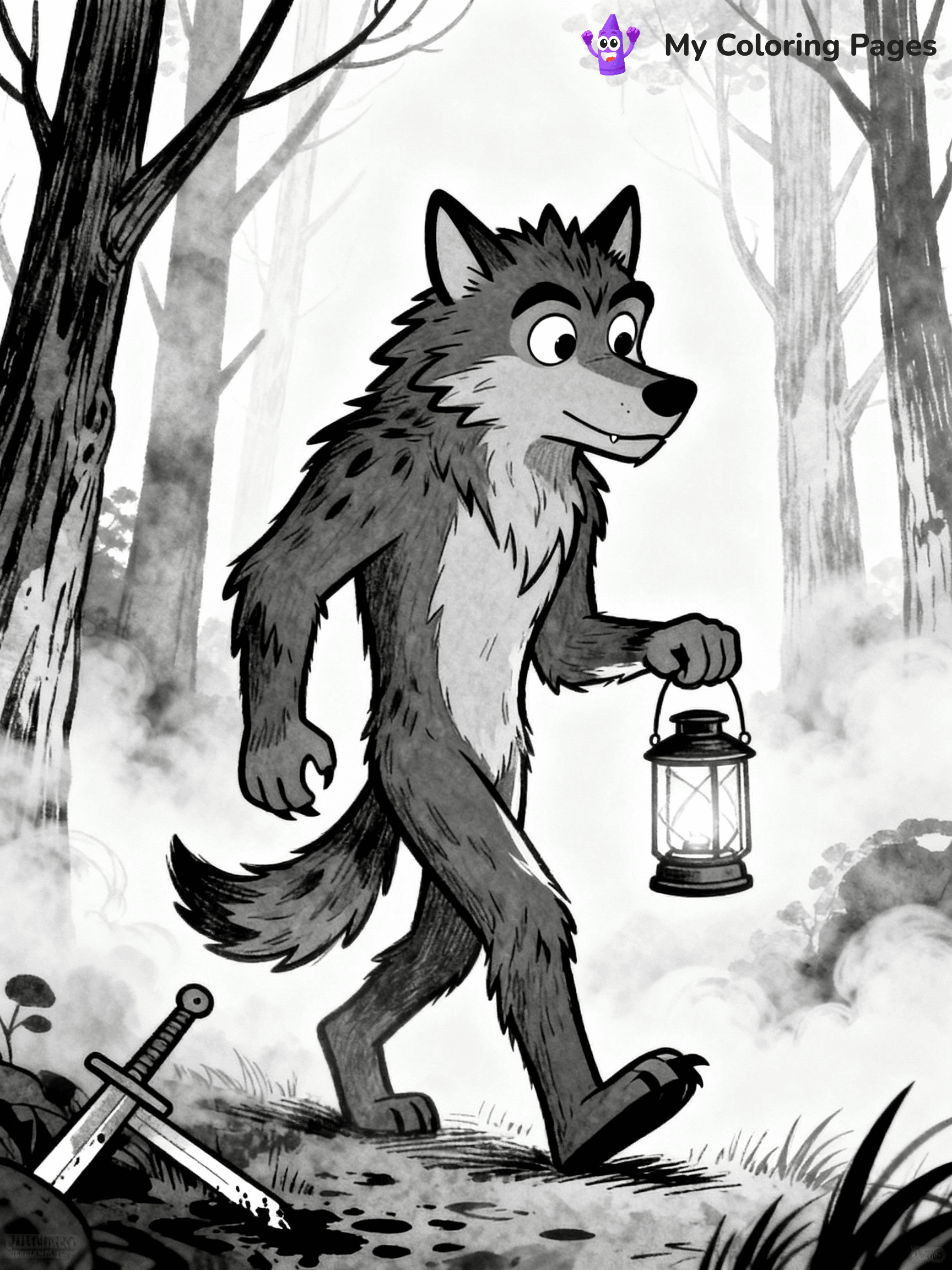 Werewolf Coloring Pages - 11
