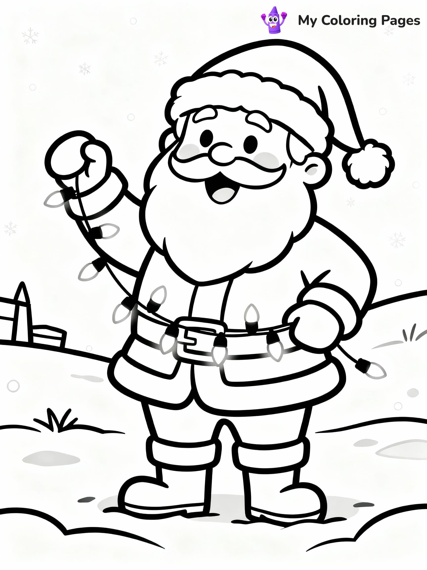 Christmas Light Coloring Pages - 1