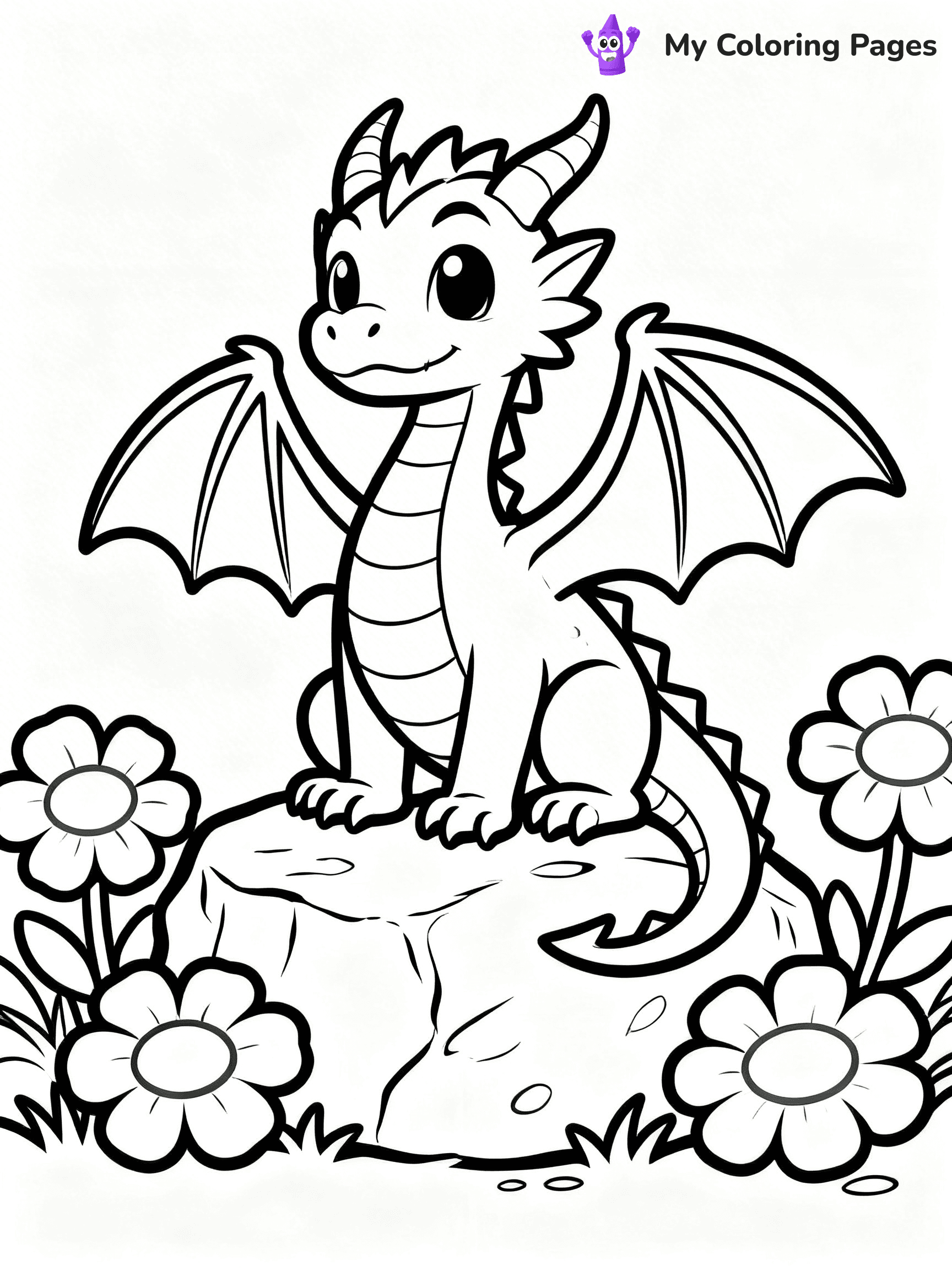 Fire Breathing Dragon Coloring Pages - 84