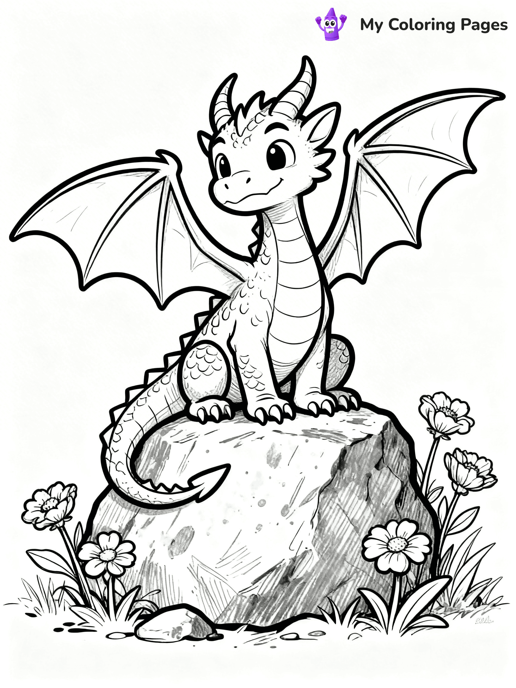 Fire Breathing Dragon Coloring Pages - 81