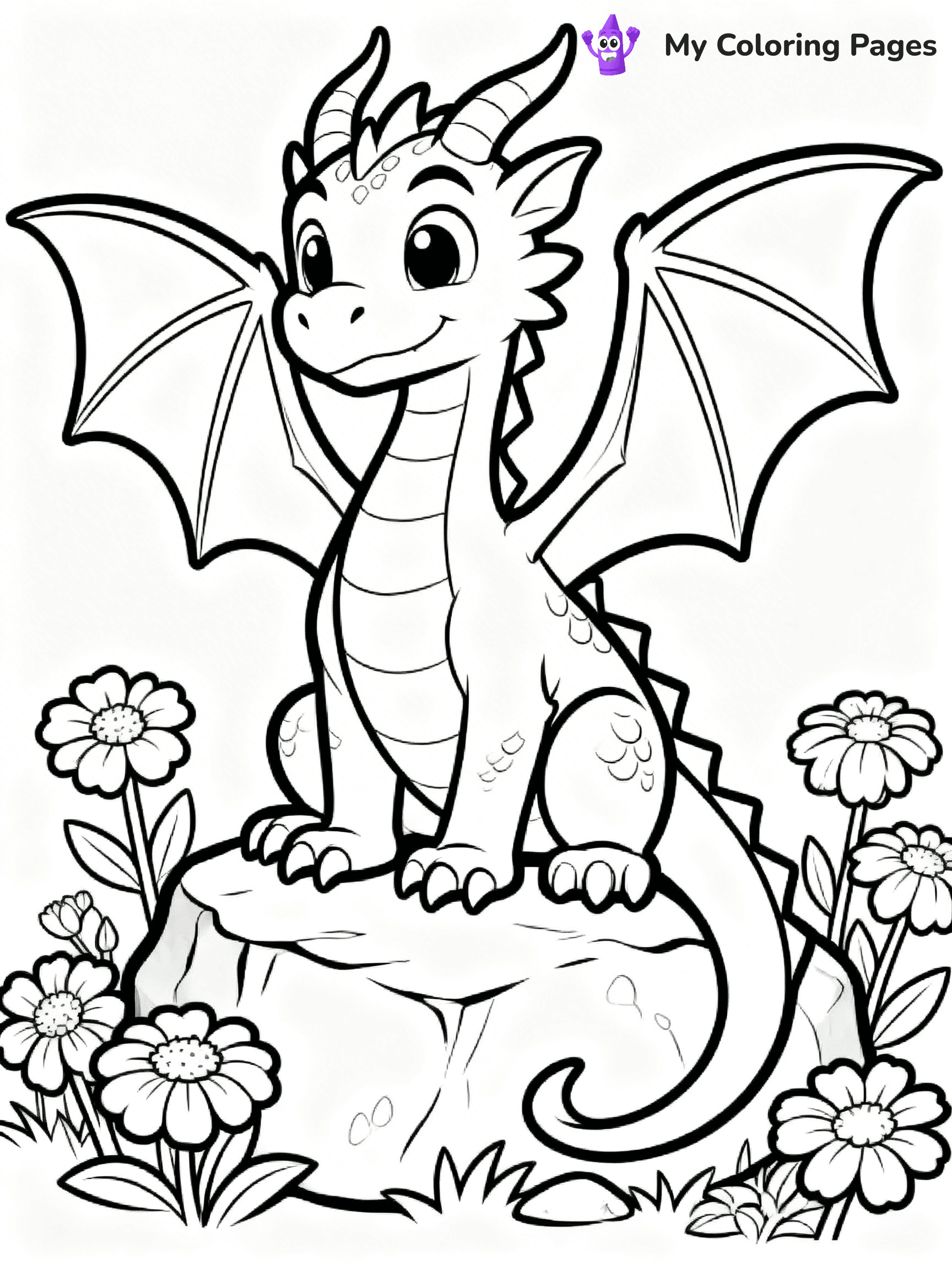 Fire Breathing Dragon Coloring Pages - 80