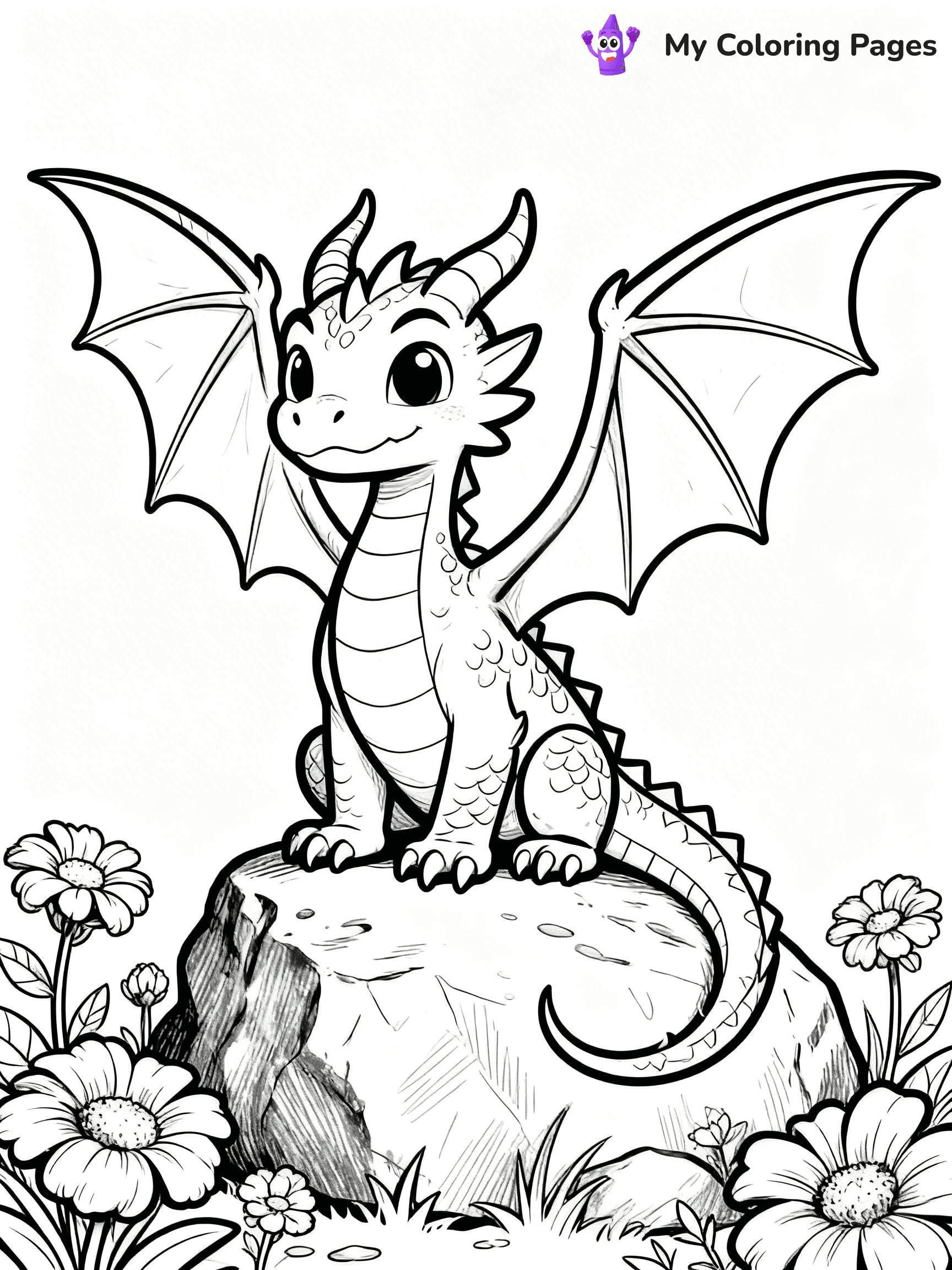 Fire Breathing Dragon Coloring Pages - 79