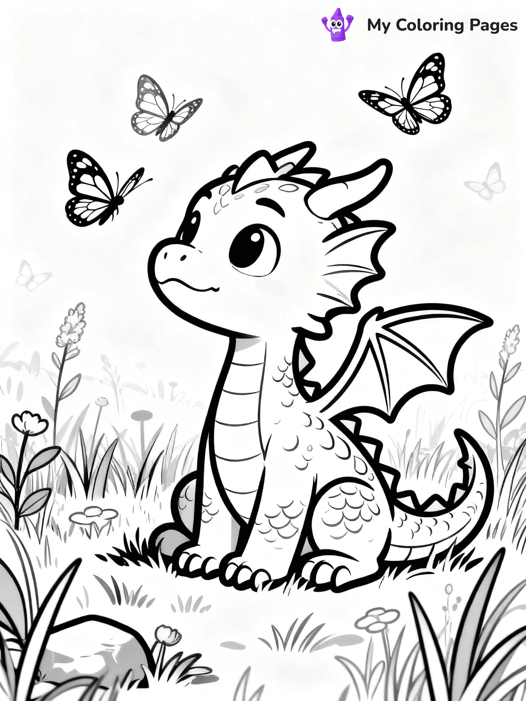 Fire Breathing Dragon Coloring Pages - 65