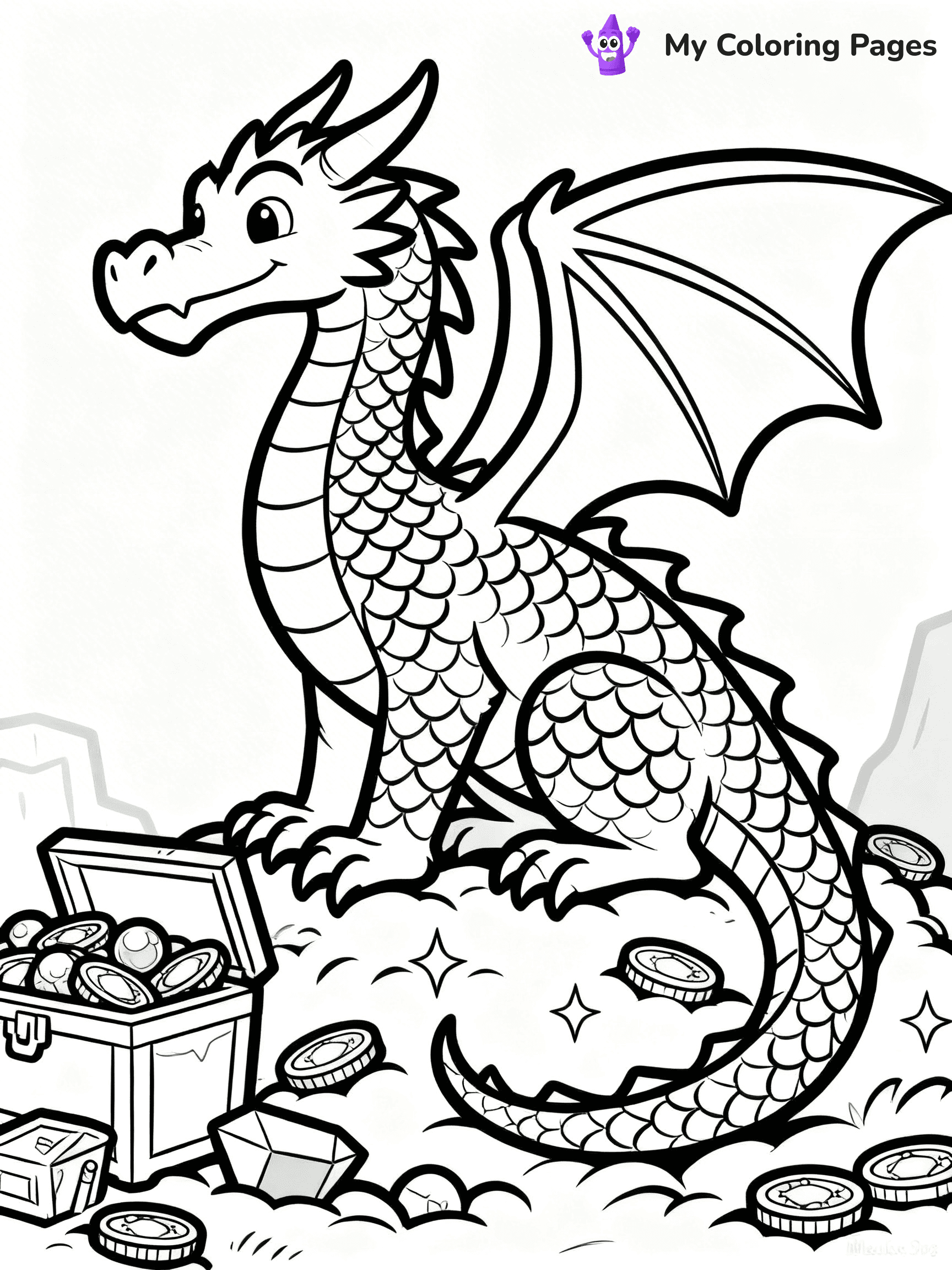 Fire Breathing Dragon Coloring Pages - 59