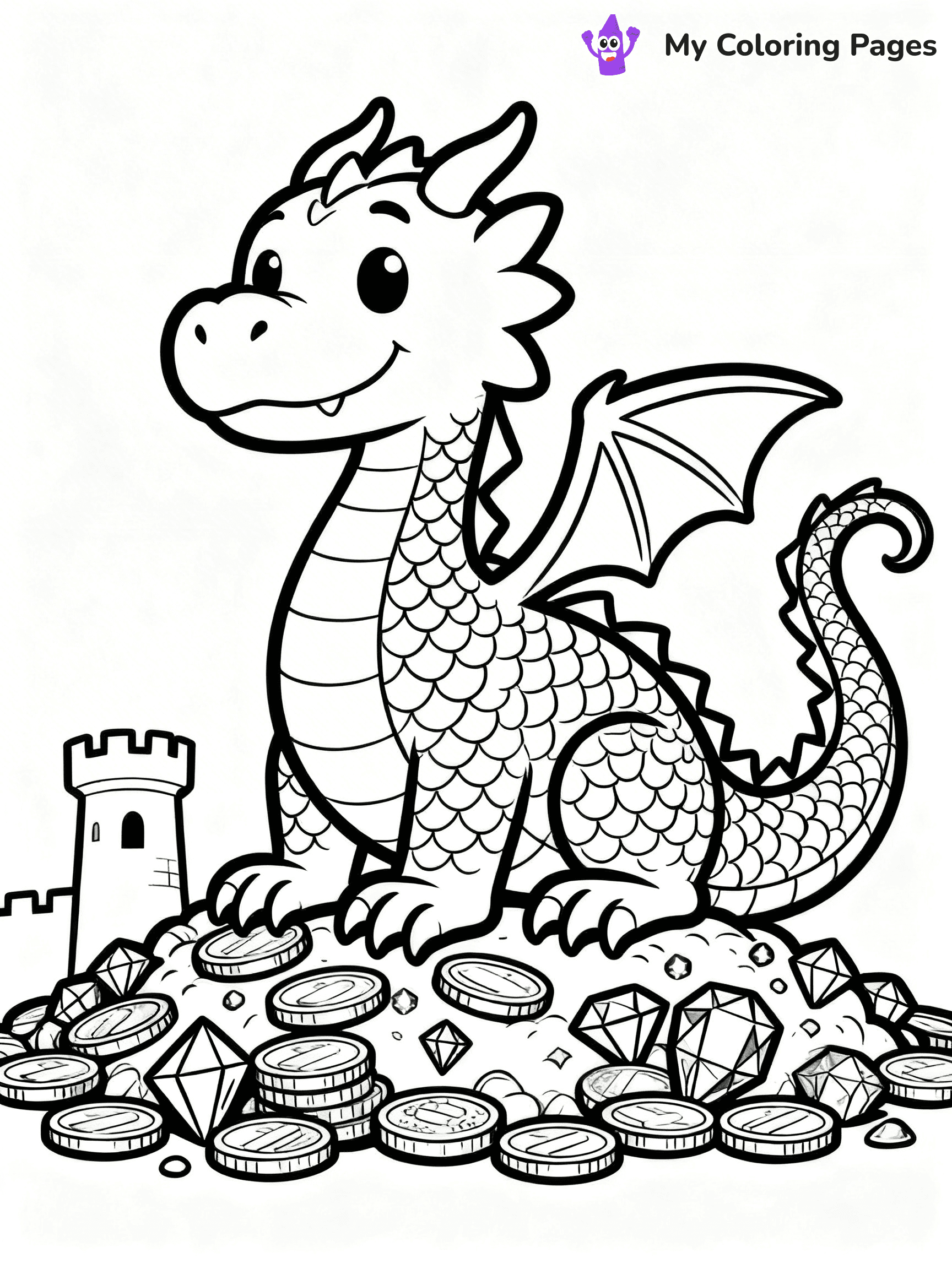 Fire Breathing Dragon Coloring Pages - 56