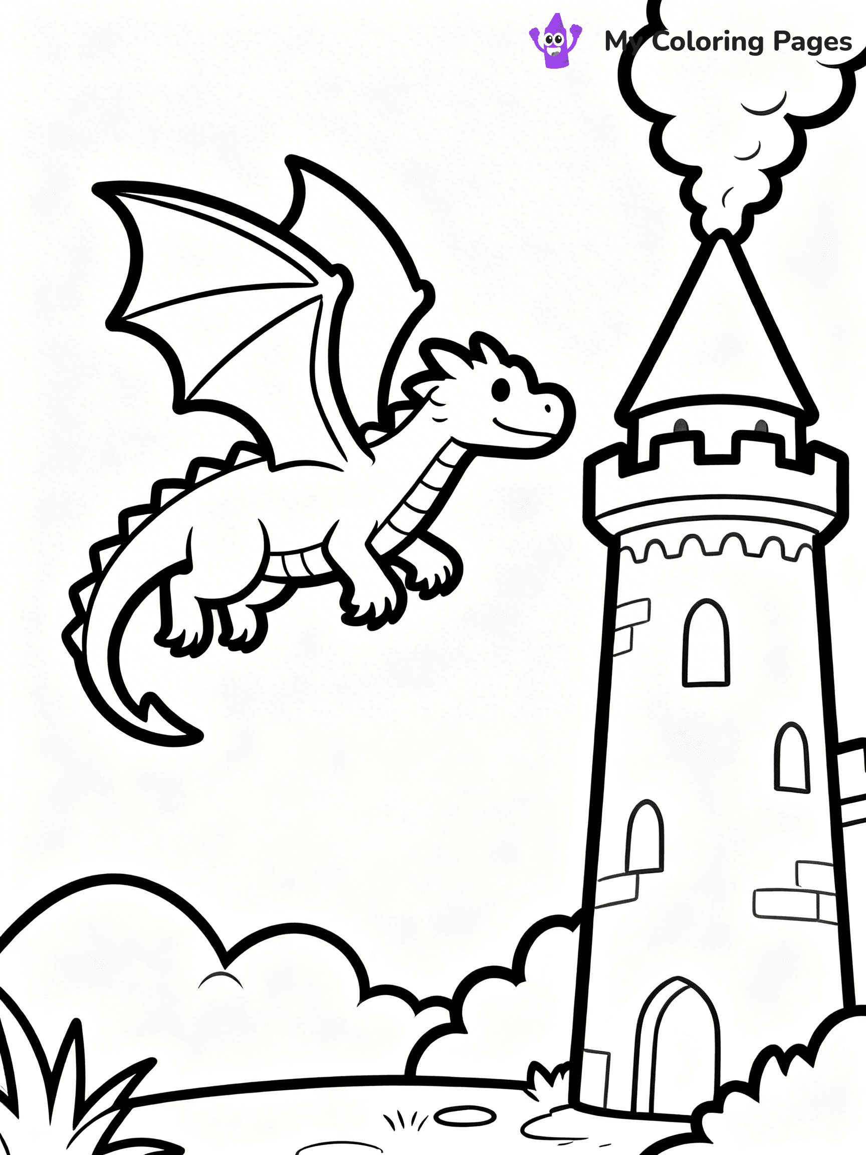 Fire Breathing Dragon Coloring Pages - 51