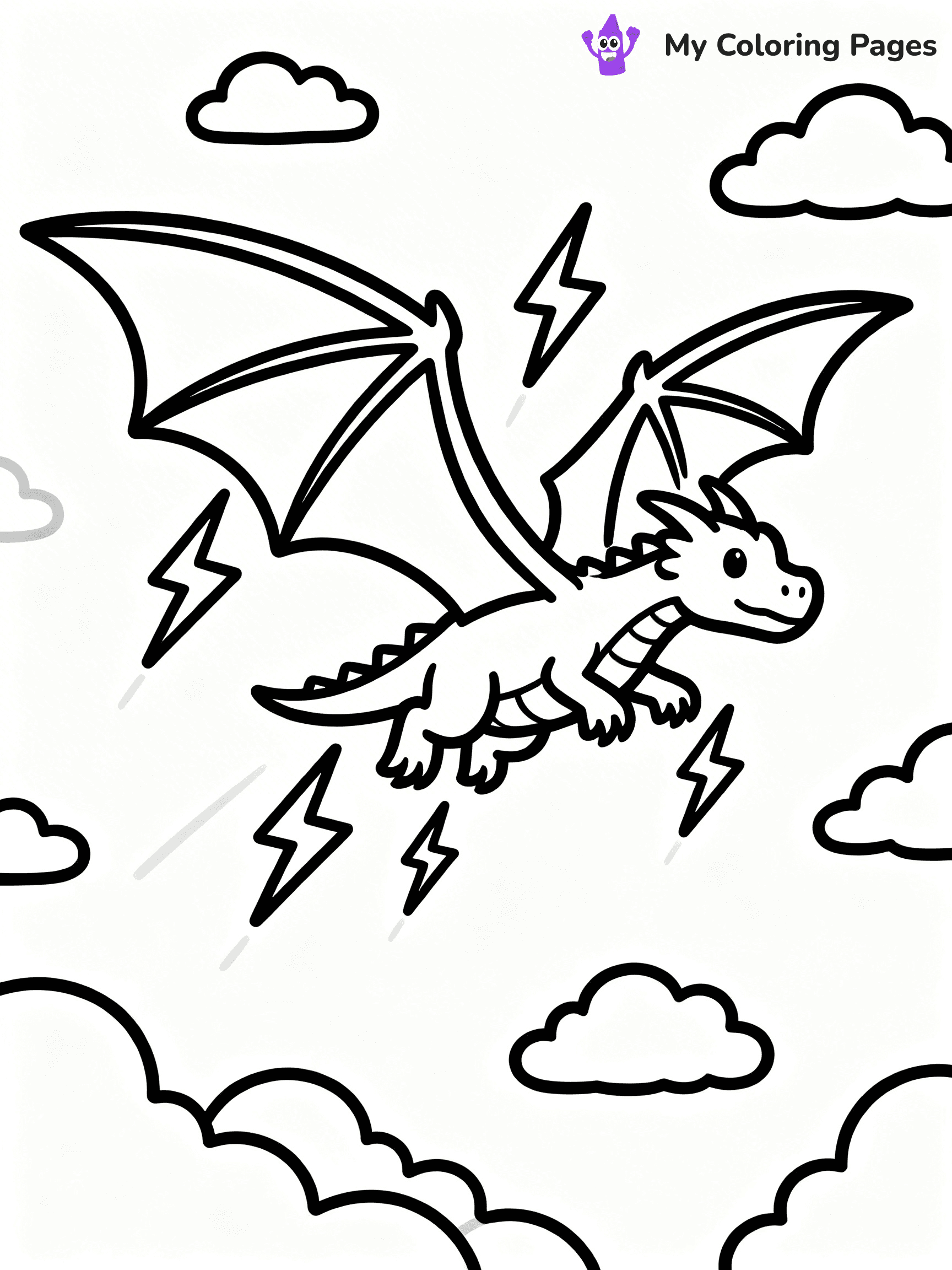 Fire Breathing Dragon Coloring Pages - 45