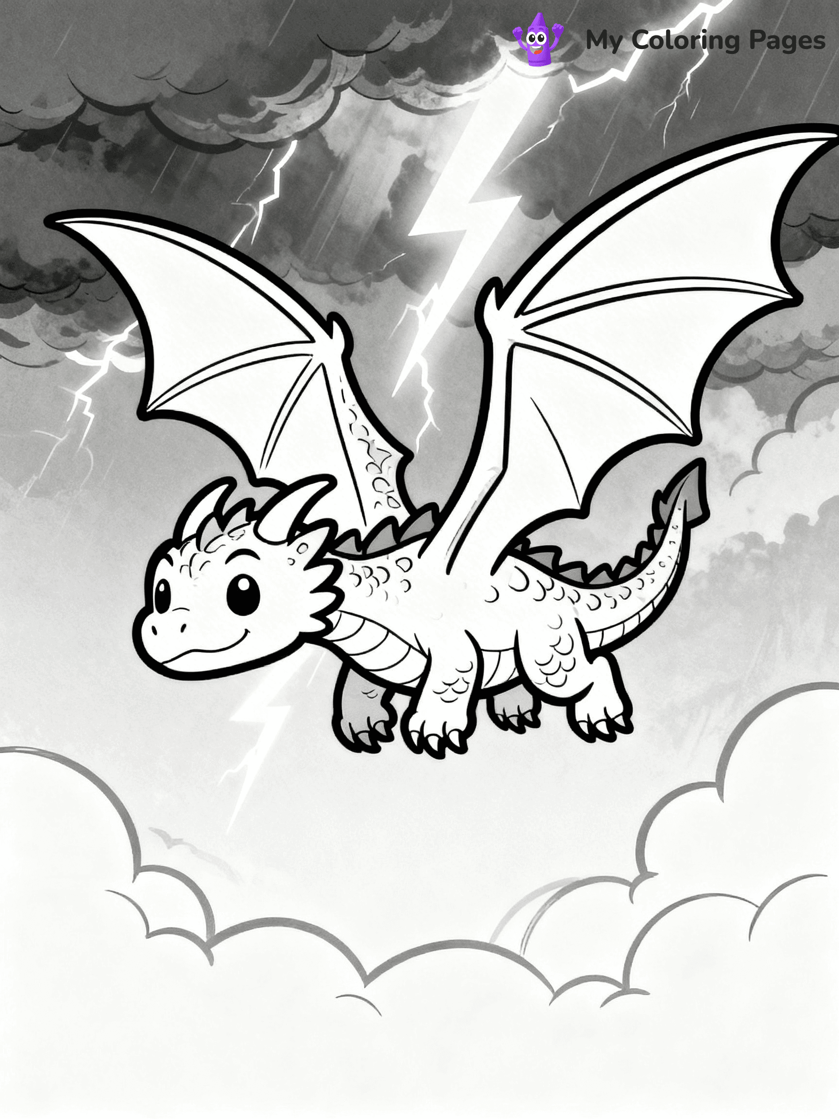 Fire Breathing Dragon Coloring Pages - 40