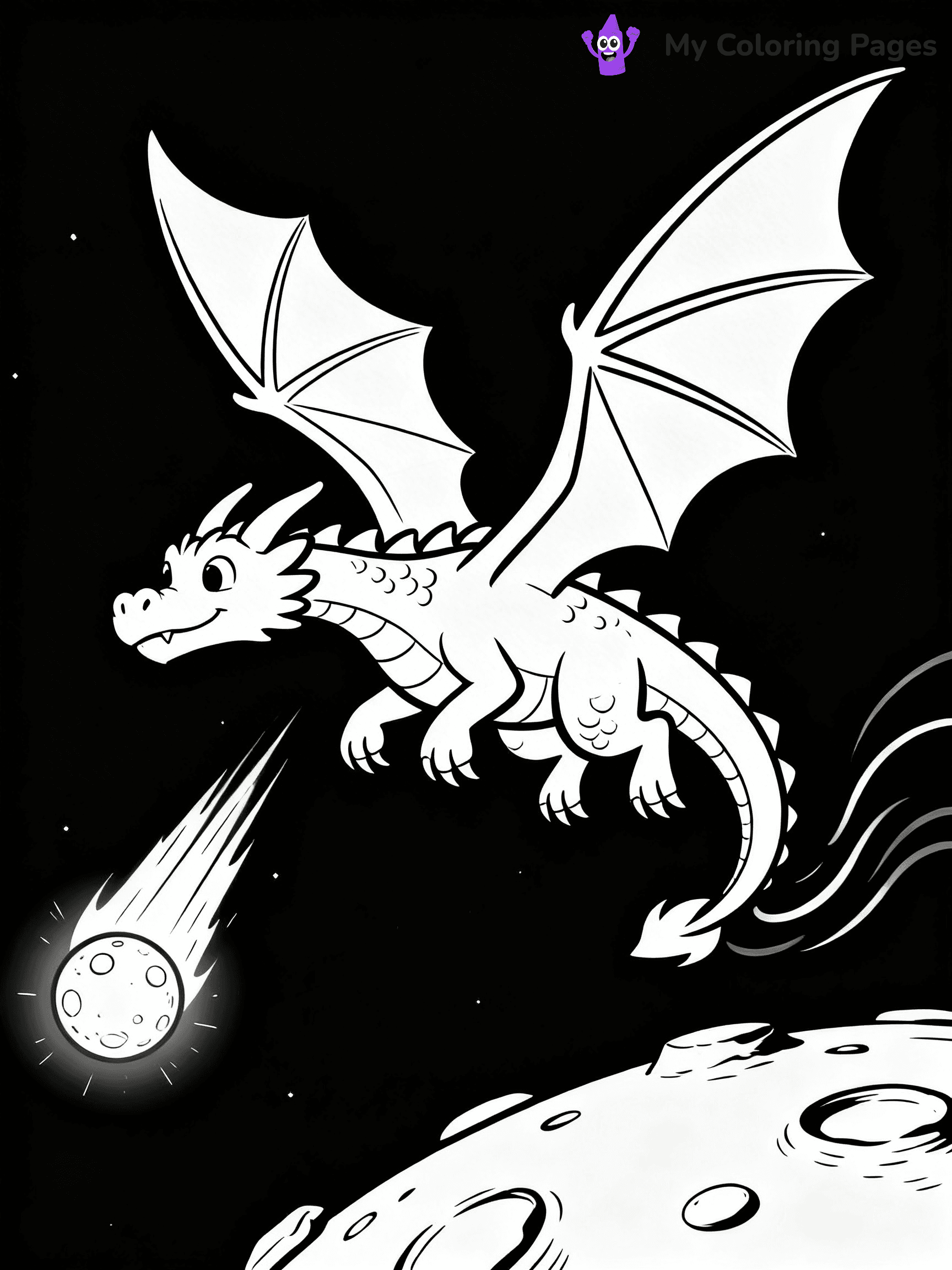Fire Breathing Dragon Coloring Pages - 34