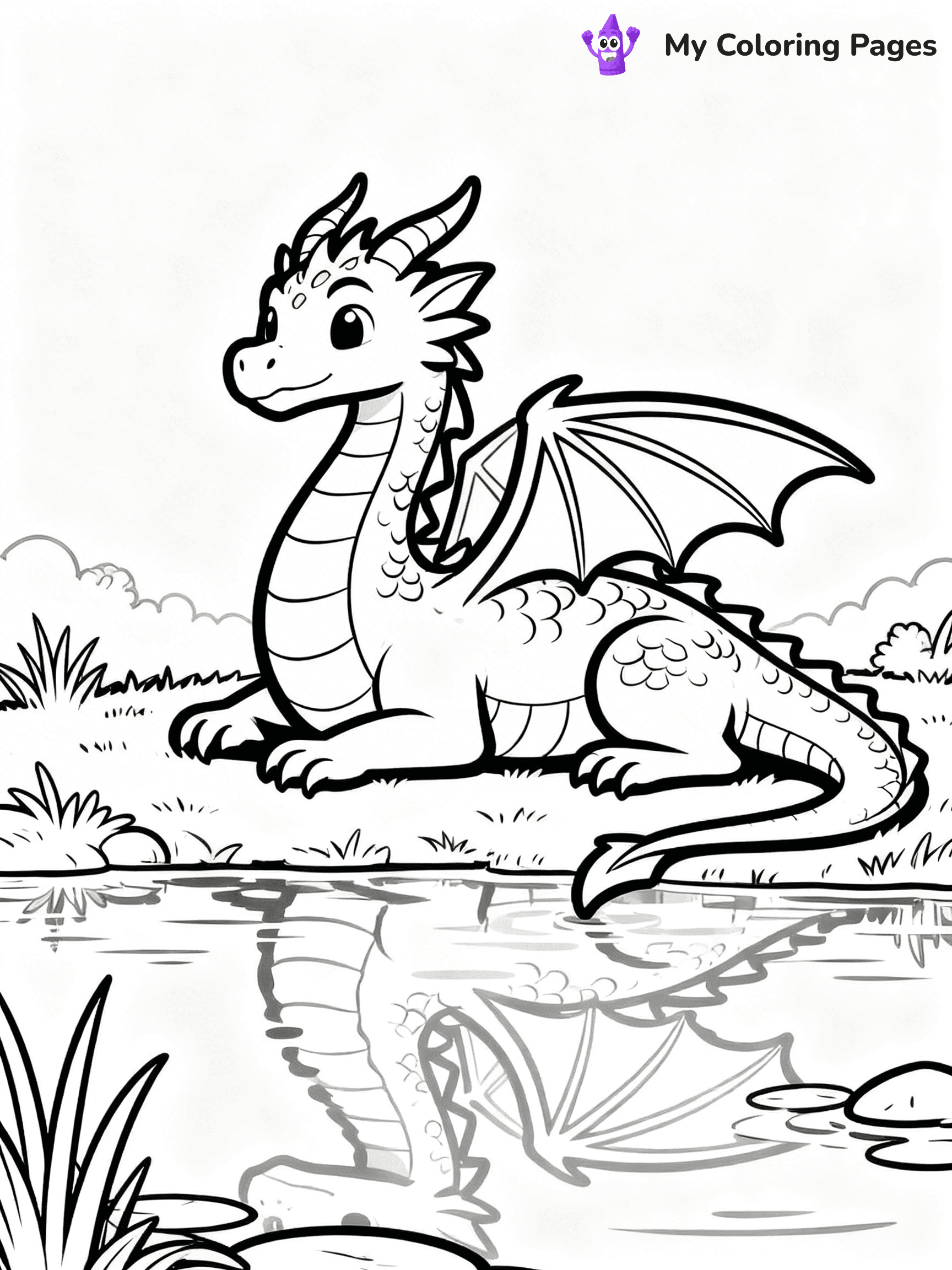 Fire Breathing Dragon Coloring Pages - 31
