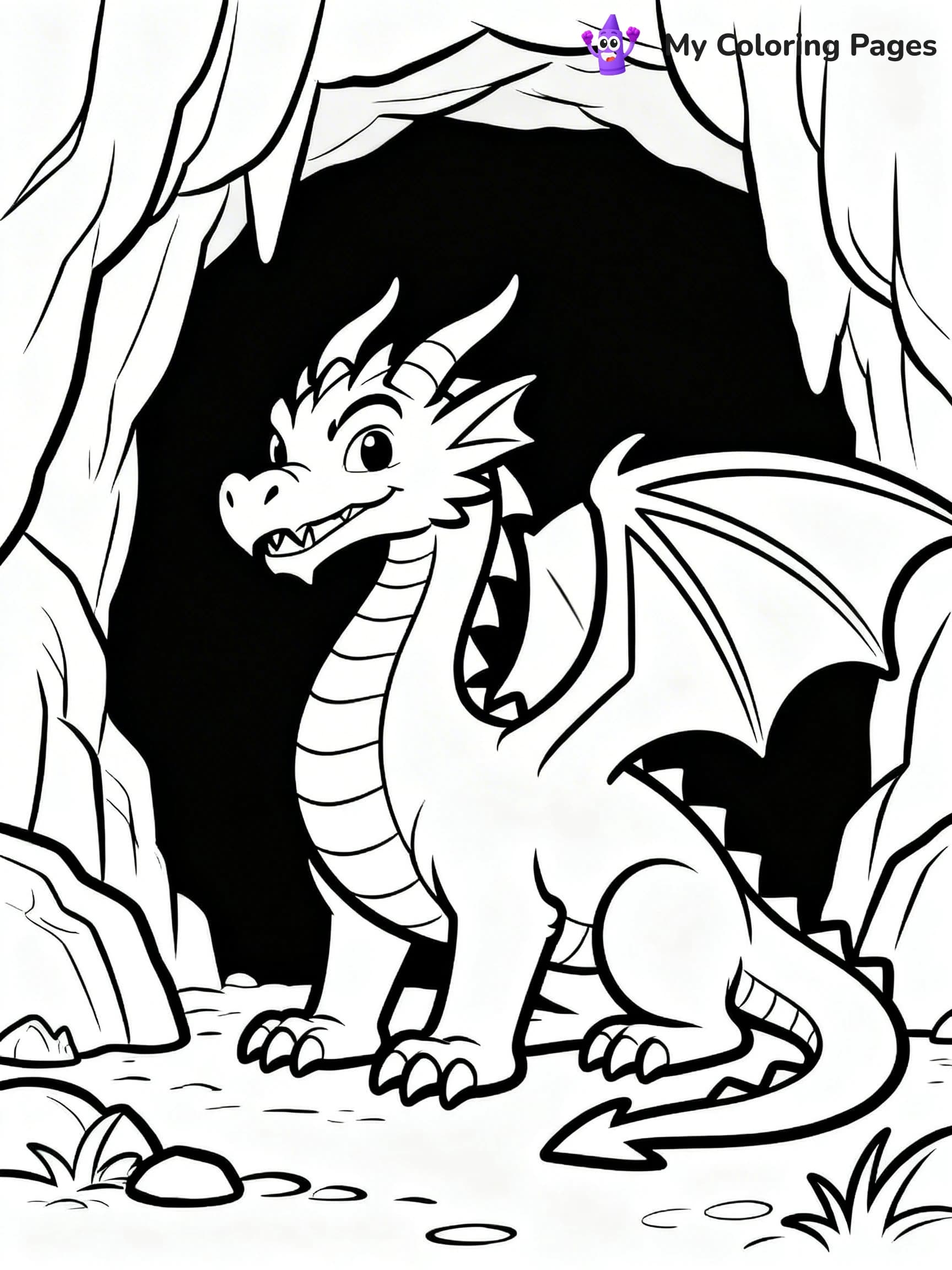 Fire Breathing Dragon Coloring Pages - 23