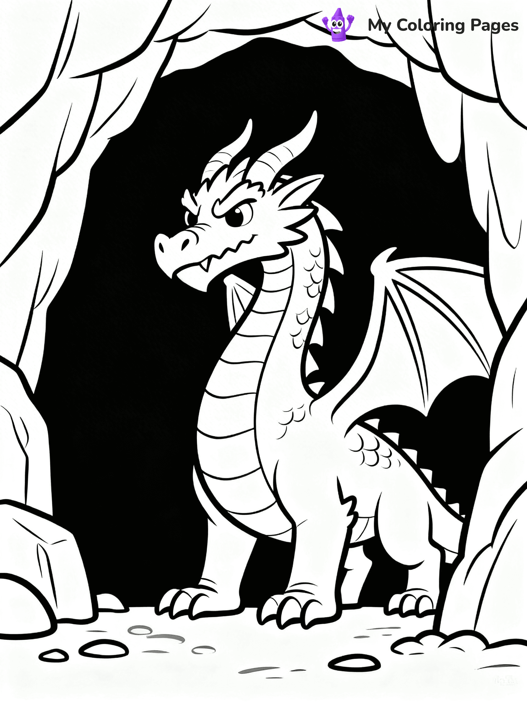 Fire Breathing Dragon Coloring Pages - 22