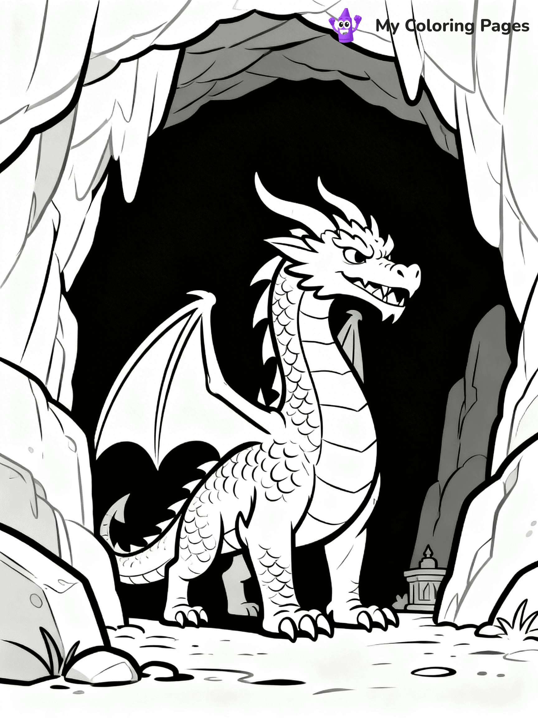 Fire Breathing Dragon Coloring Pages - 20