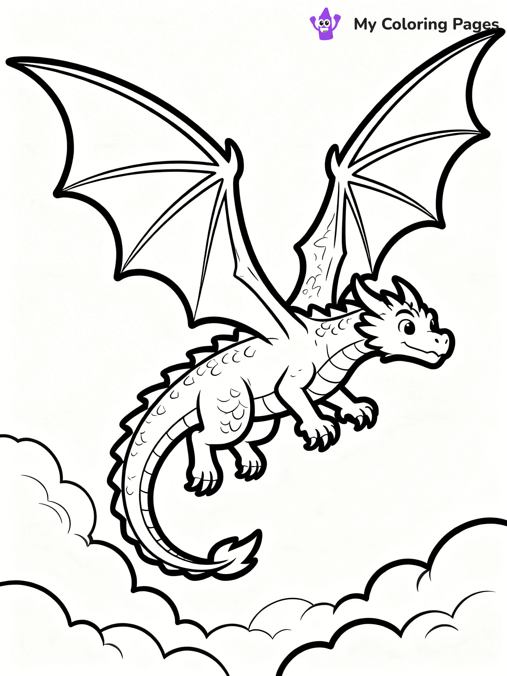 Fire Breathing Dragon Coloring Pages - 13