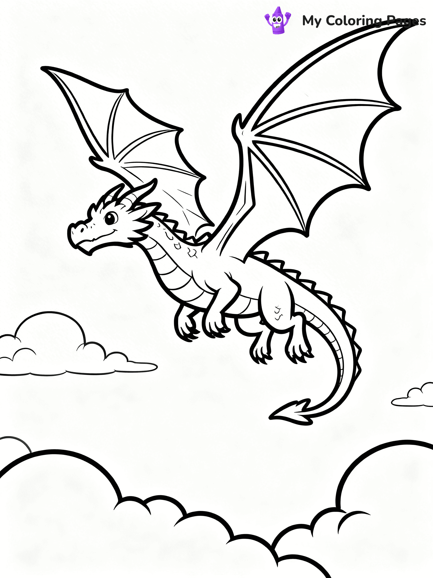 Fire Breathing Dragon Coloring Pages - 12
