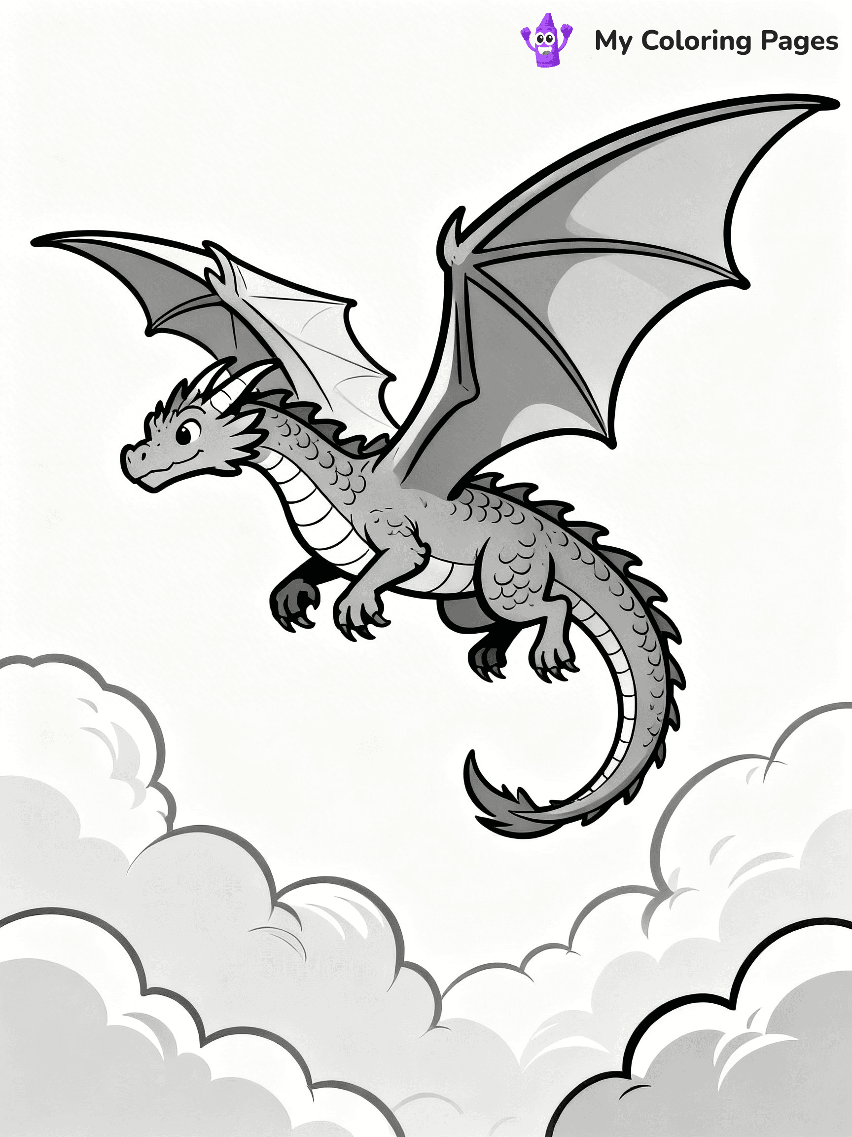 Fire Breathing Dragon Coloring Pages - 11
