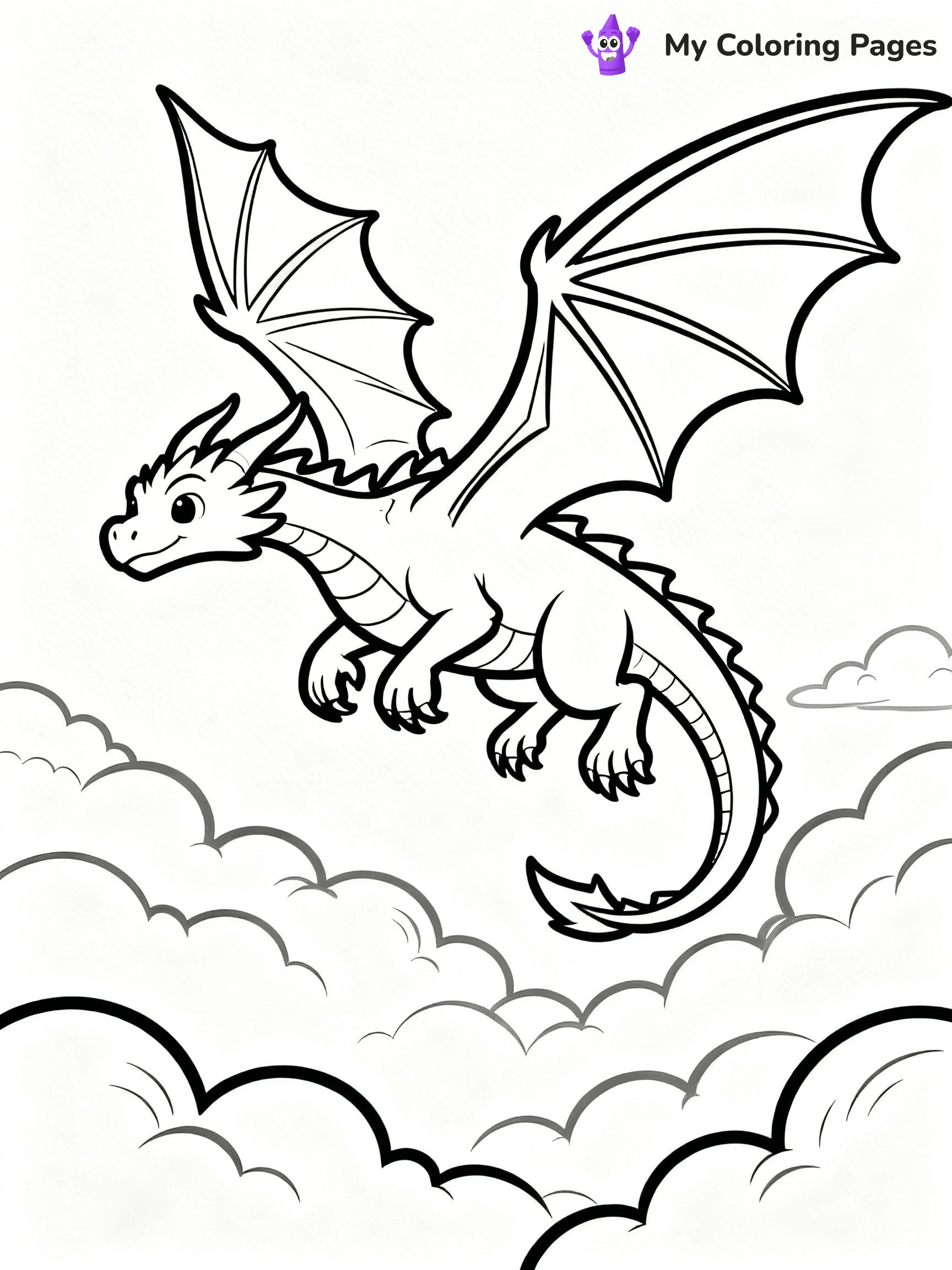 Fire Breathing Dragon Coloring Pages - 8