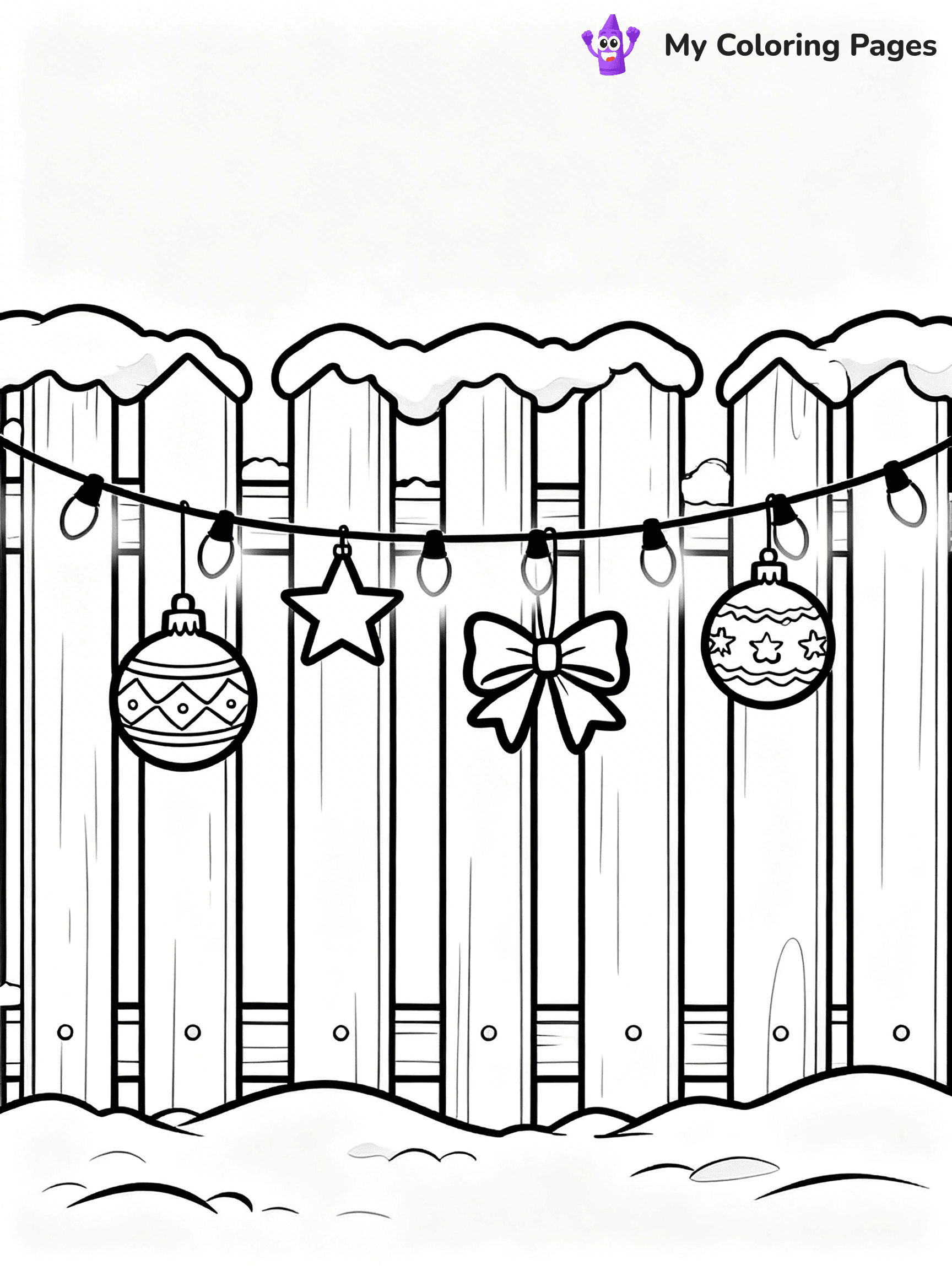 Christmas Lights Coloring Pages - 105