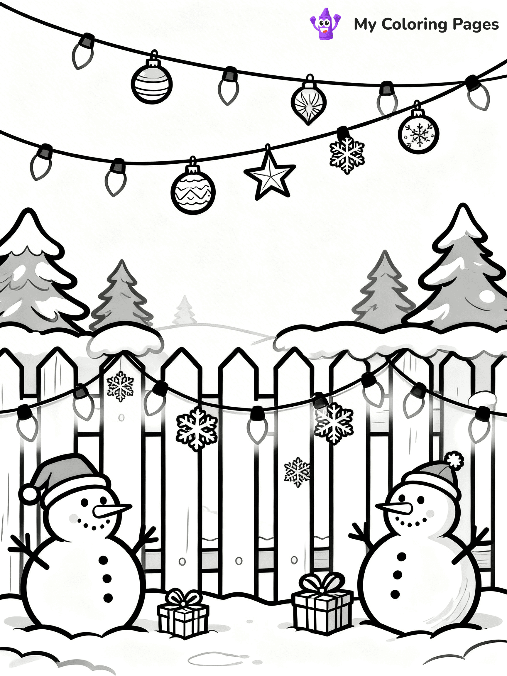 Christmas Lights Coloring Pages - 103