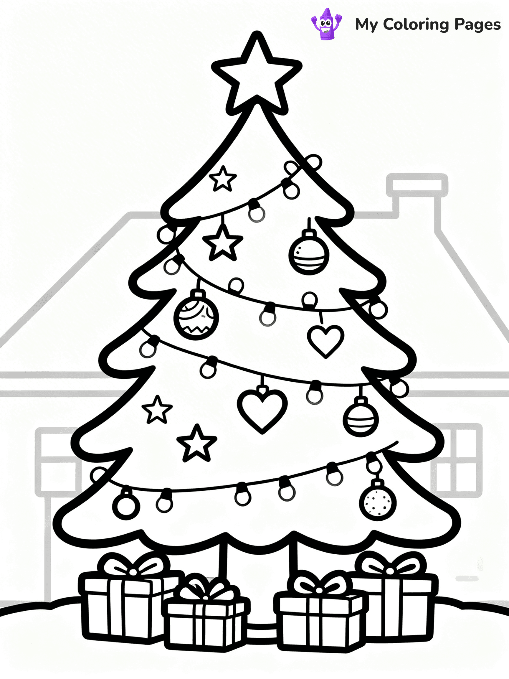 Christmas Lights Coloring Pages - 100