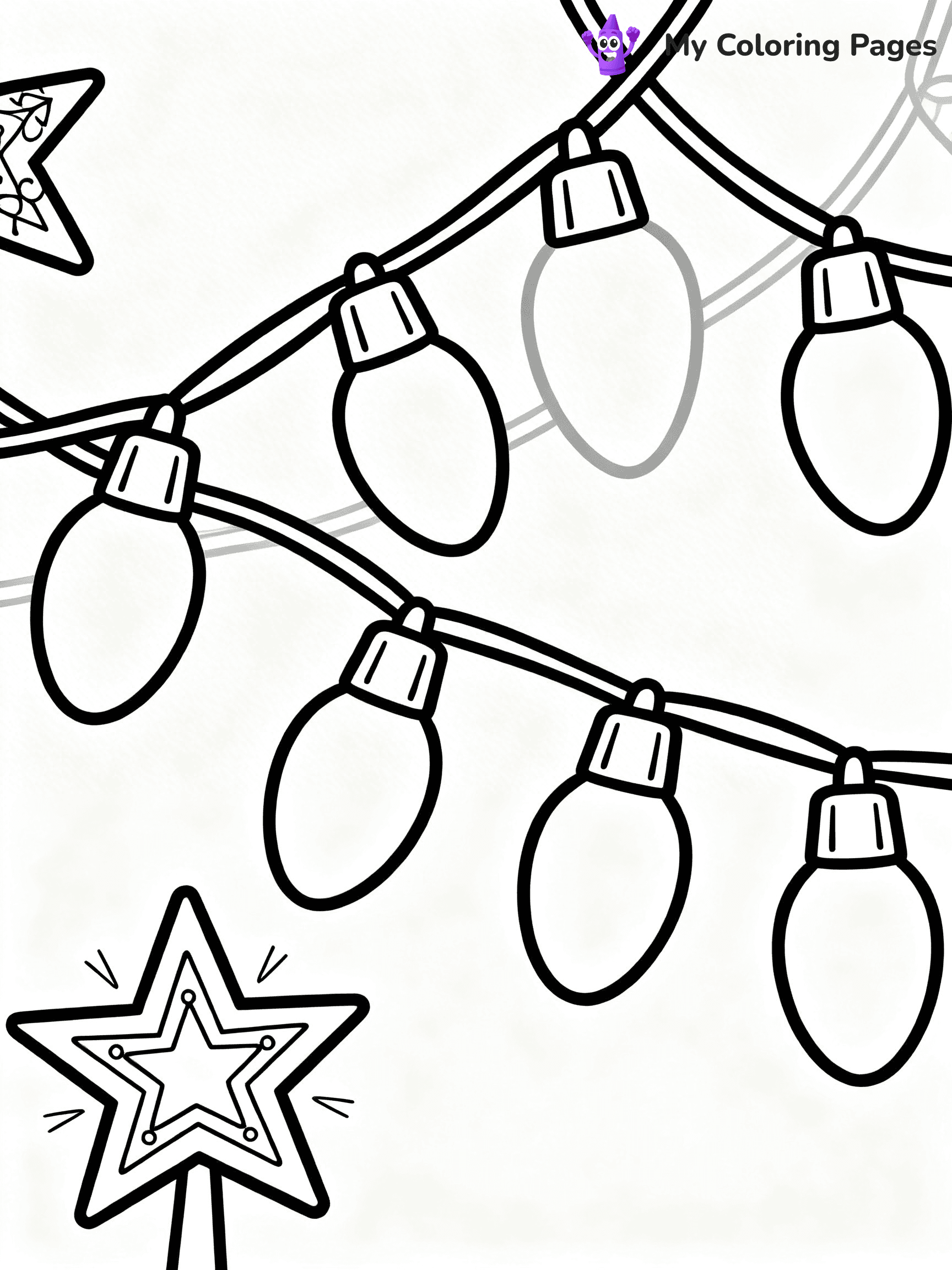 Christmas Lights Coloring Pages - 99