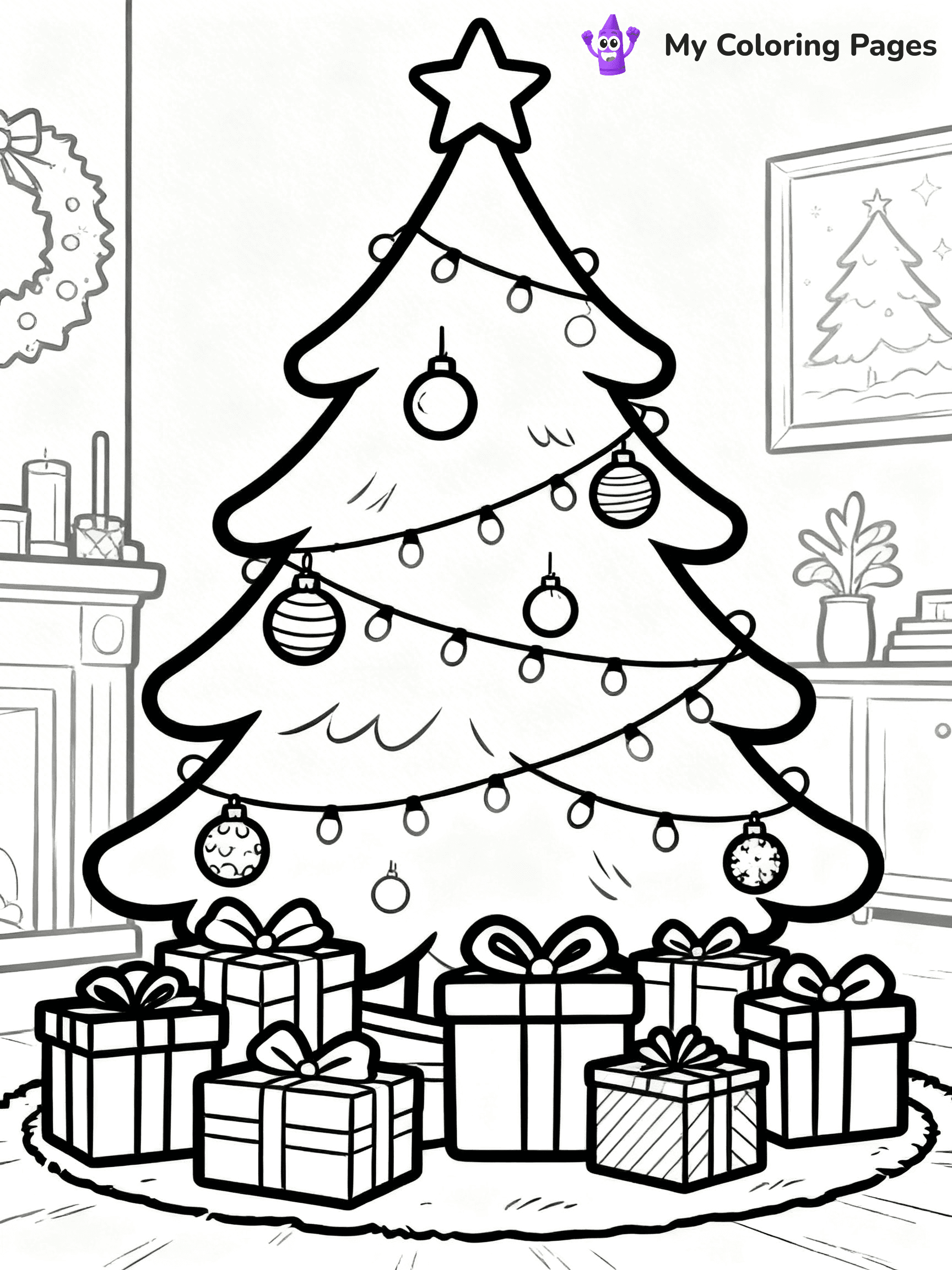 Christmas Lights Coloring Pages - 94